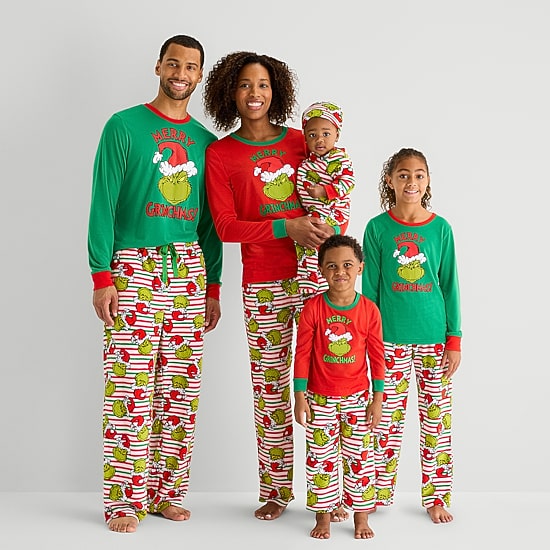 Mens Dr. Seuss Grinch Long Sleeve 2-pc. Matching Family Pajama Set