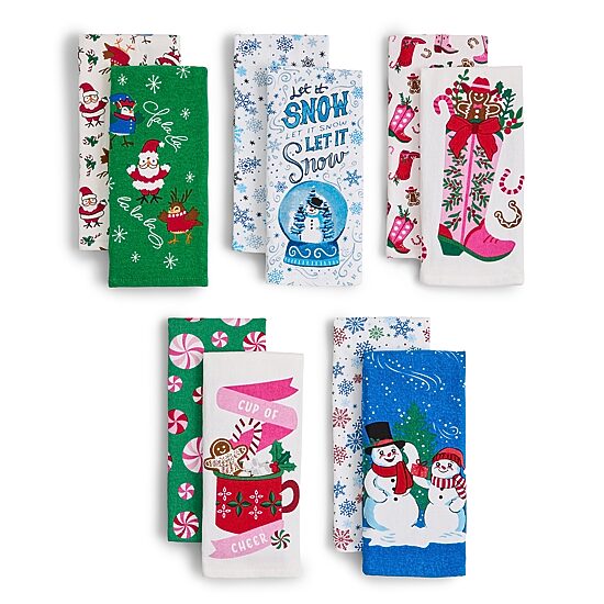North Pole Trading Co. Snowmans Wish  2-pc. Kitchen Towel Set