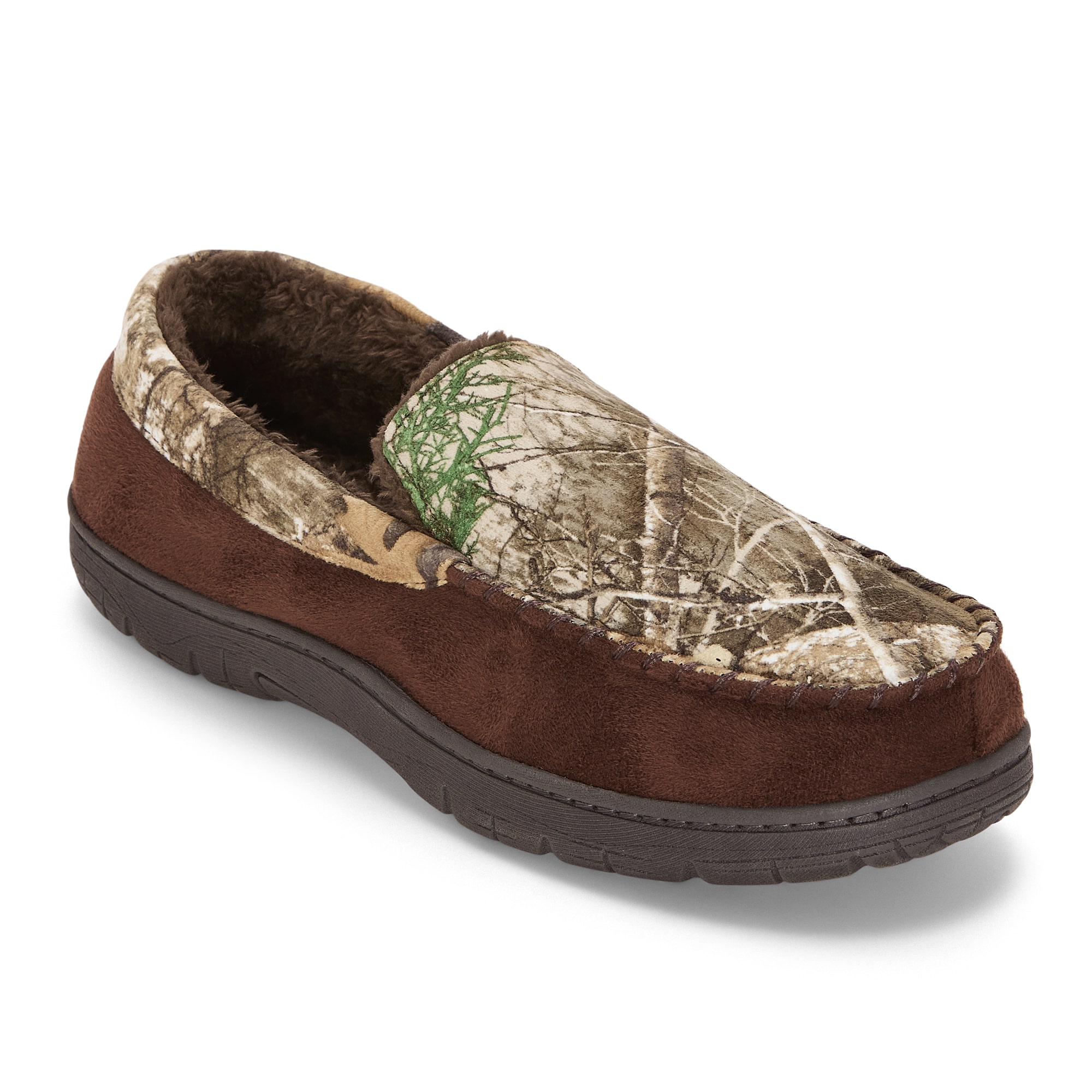 Realtree Camo Sherpa Moc Mens Moccasin Slippers