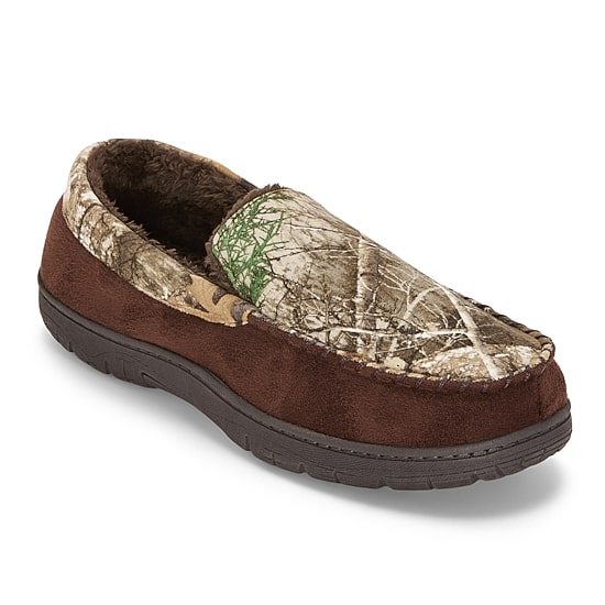 Realtree Camo Sherpa Moc Mens Moccasin Slippers