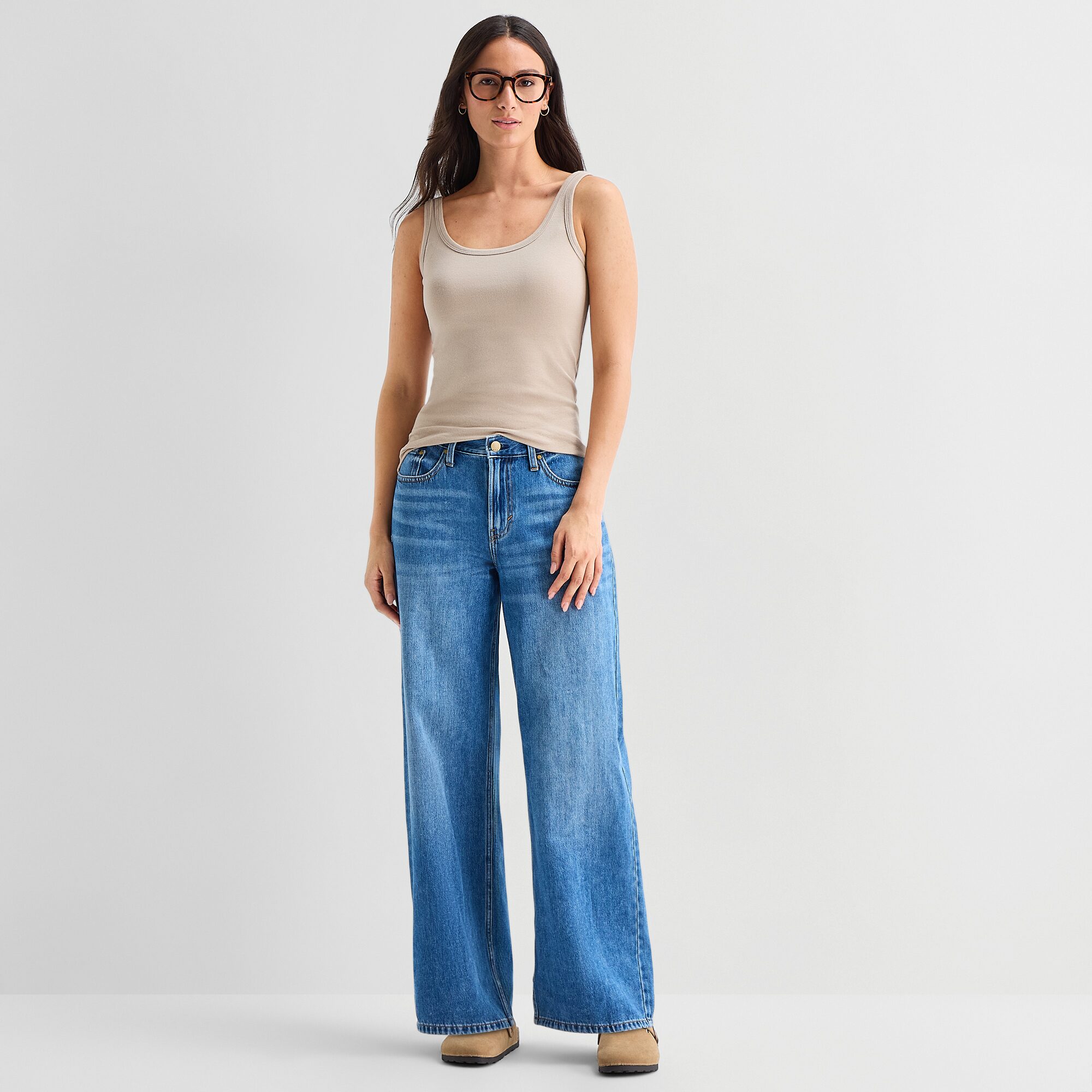 A.N.A Womens Round Neck Sleeveless Tank Top