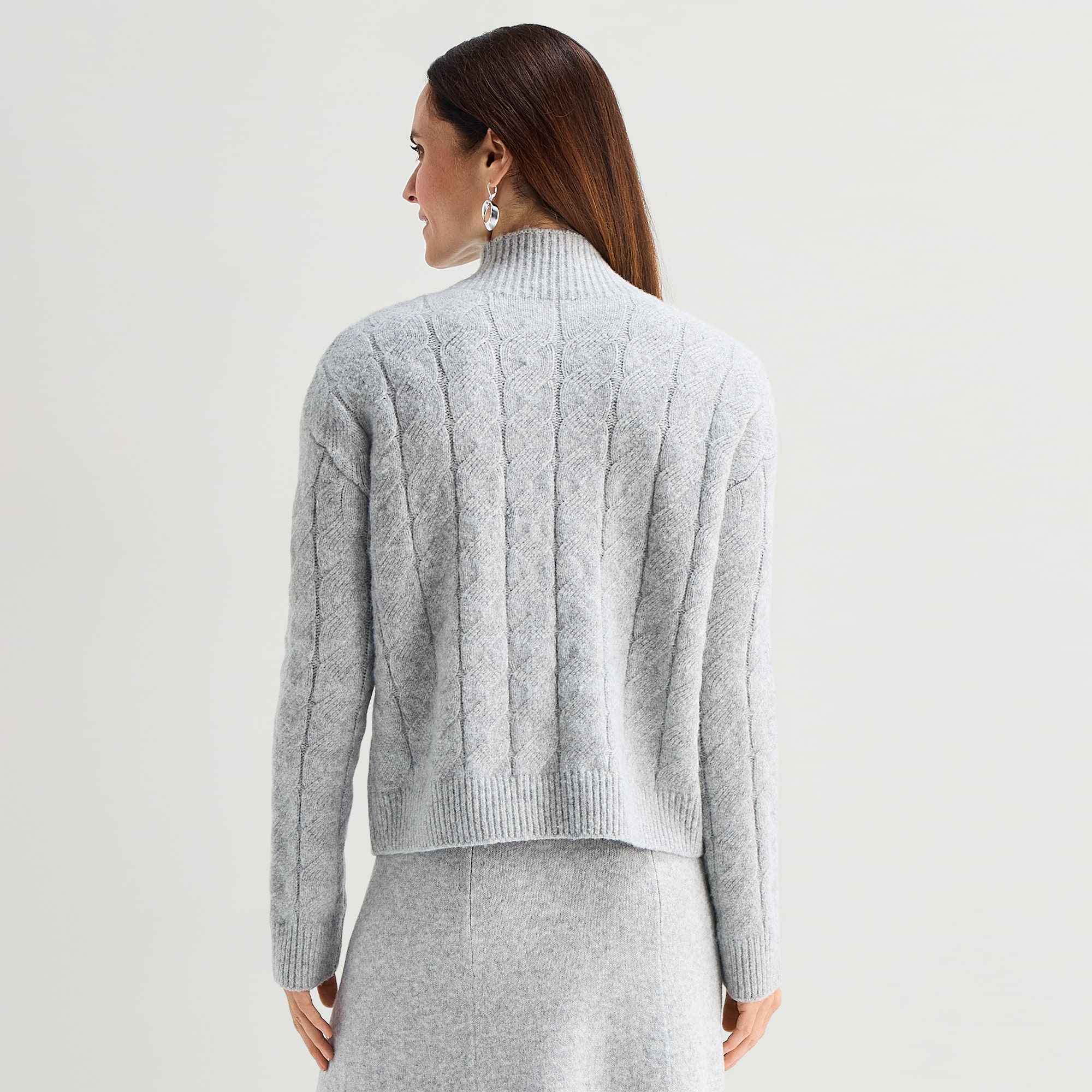 Liz Claiborne Womens Mock Neck Long Sleeve Pullover Sweater
