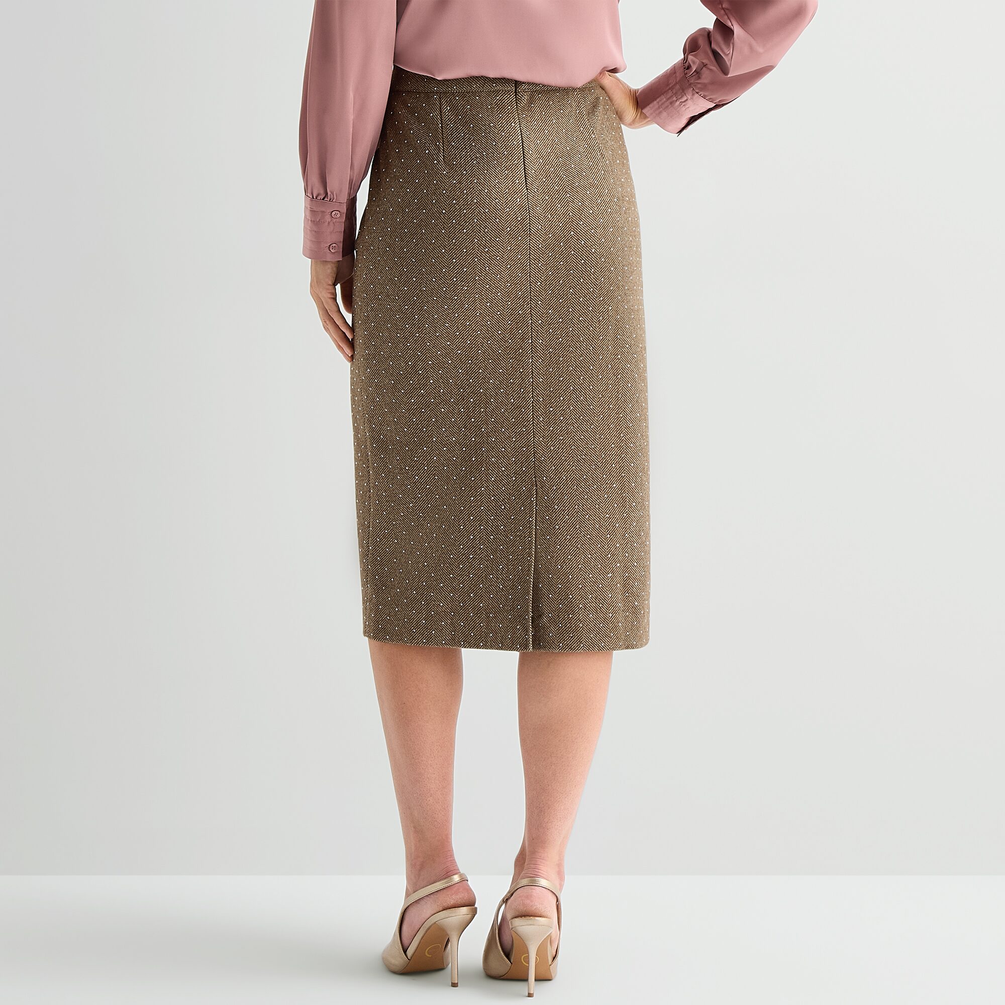 Liz Claiborne Embellished Womens Midi Pencil Skirt