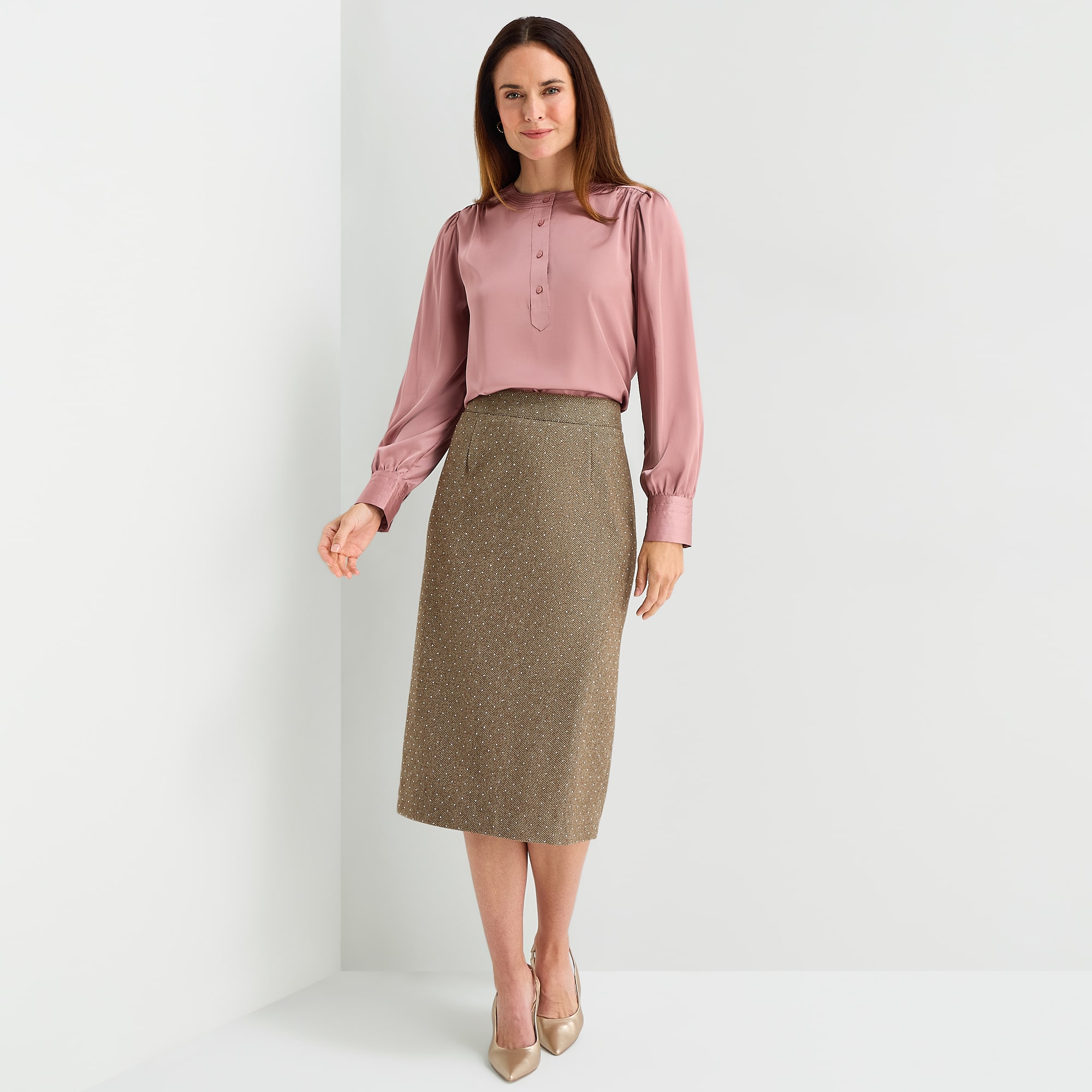 Liz Claiborne Embellished Womens Midi Pencil Skirt