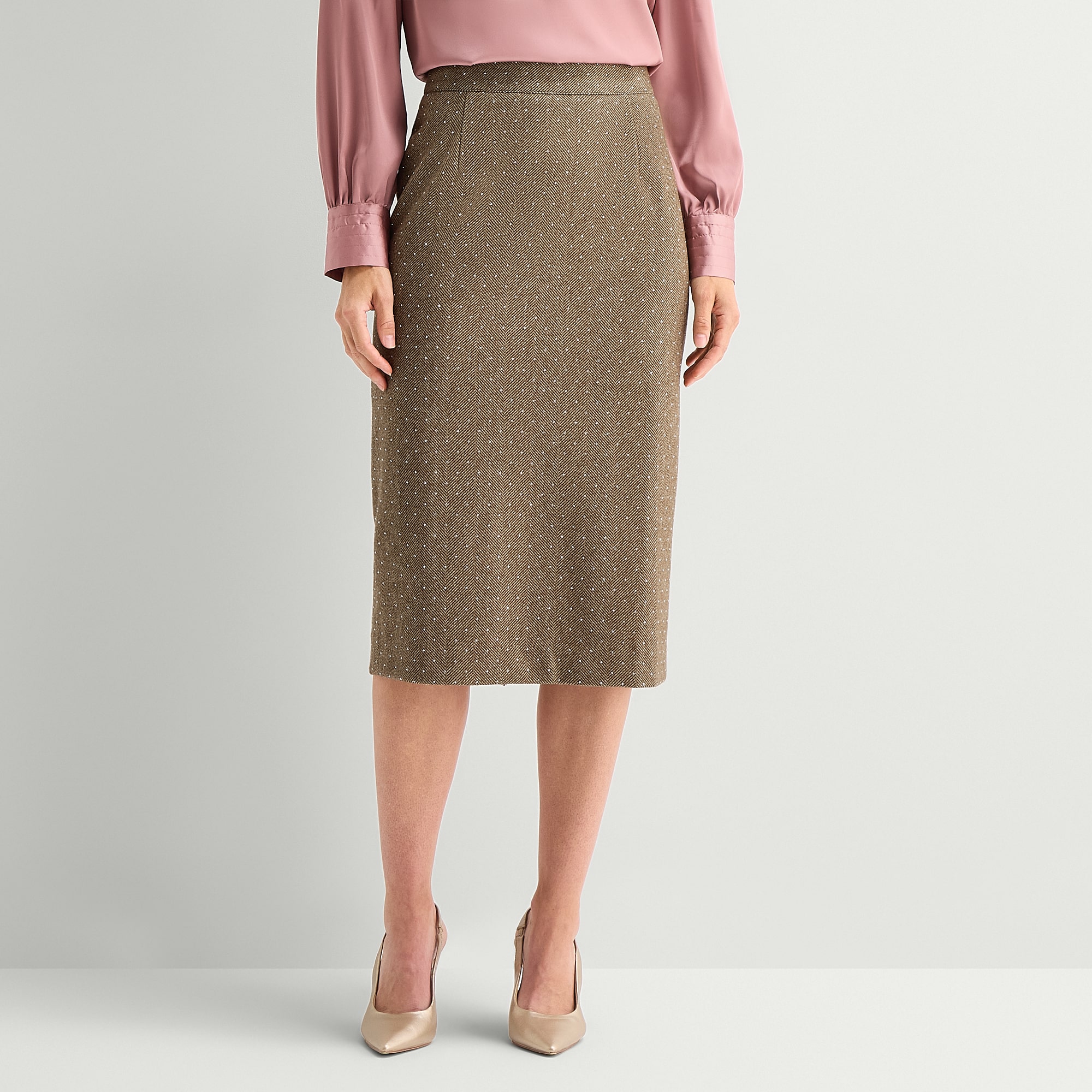 Liz Claiborne Embellished Womens Midi Pencil Skirt