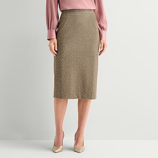 Liz Claiborne Embellished Womens Midi Pencil Skirt, Color: Rhinestone ...