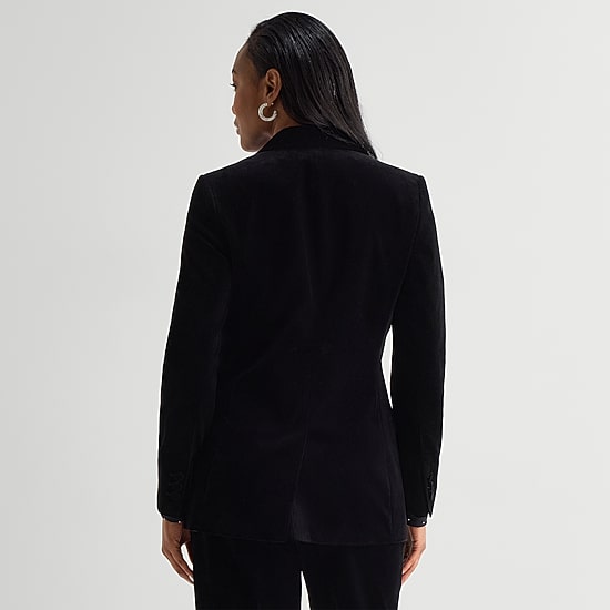 Liz Claiborne Womens Petite Velvet Regular Fit Blazer