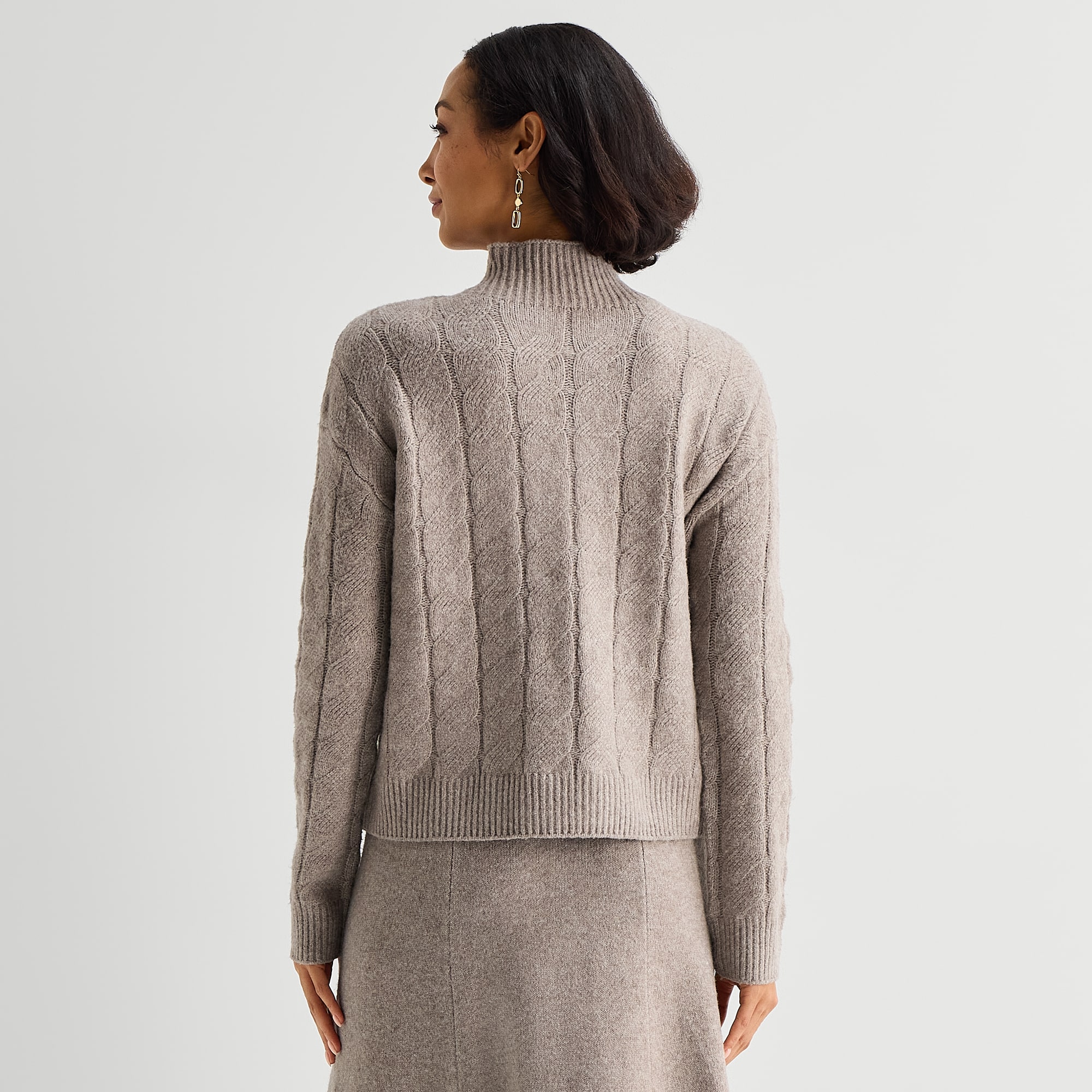 Liz Claiborne Womens Mock Neck Long Sleeve Pullover Sweater