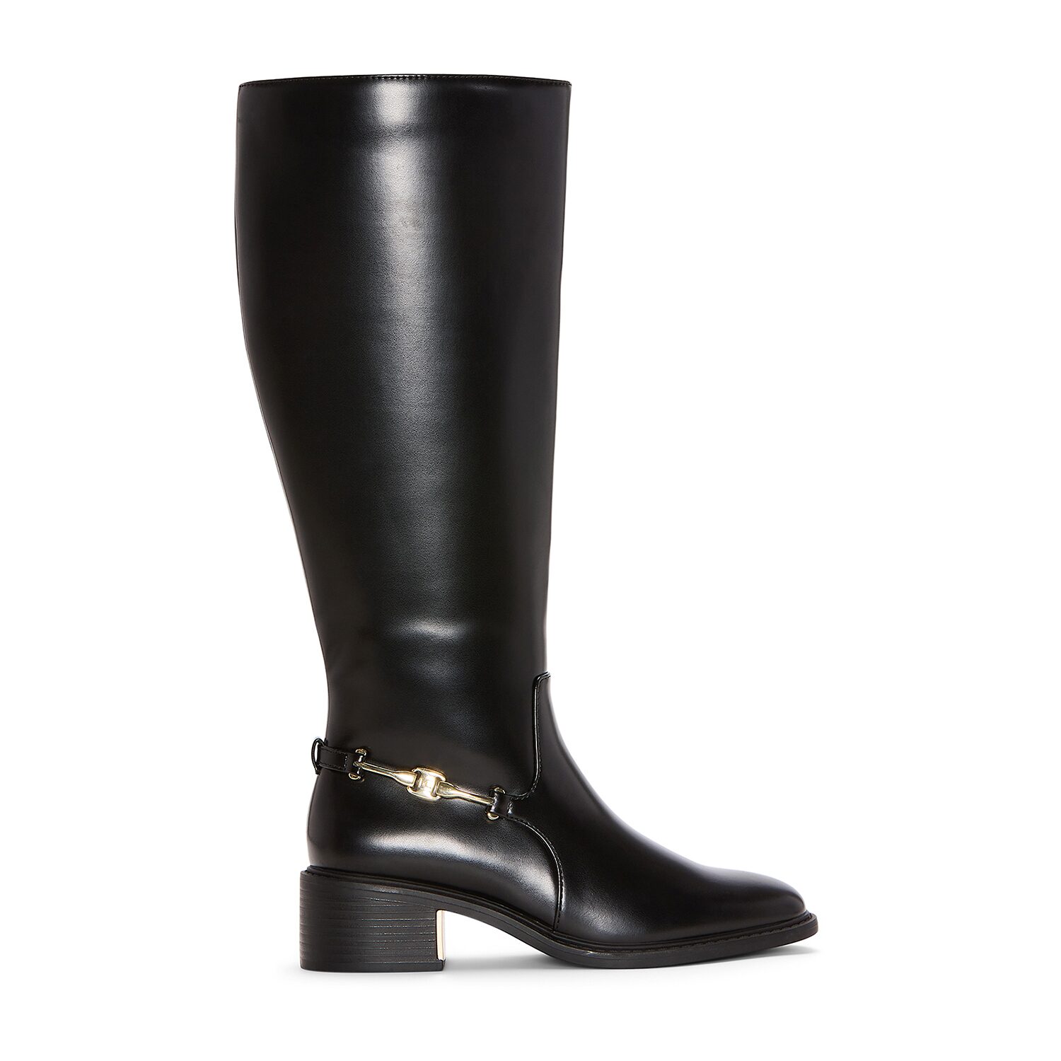 Liz Claiborne Womens Thane Wide Calf Block Heel Riding Boots