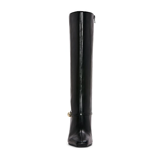 Liz Claiborne Womens Dyce Wide Calf Block Heel Dress Boots
