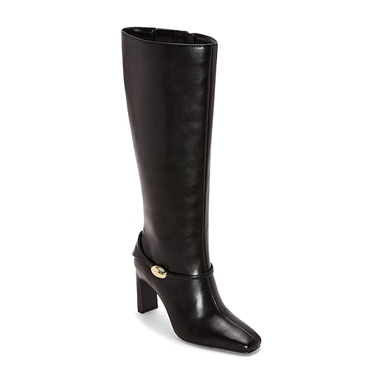 Liz Claiborne Womens Dyce Wide Calf Block Heel Dress Boots