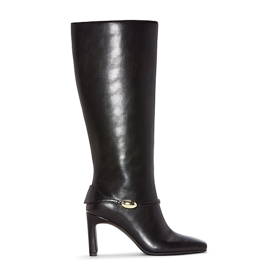 Liz Claiborne Womens Dyce Wide Calf Block Heel Dress Boots