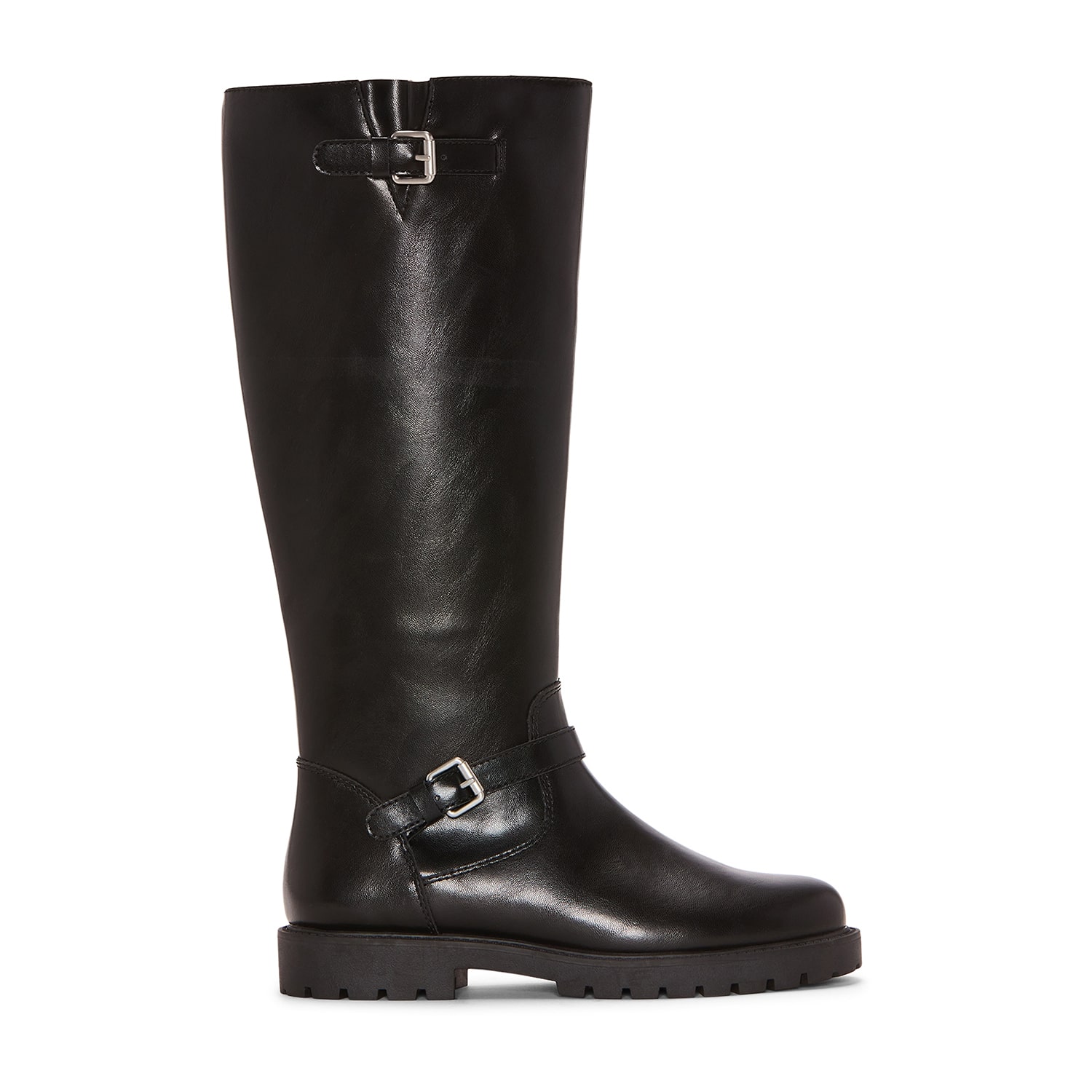 St. John's Bay Womens Hamilton Wide Calf Flat Heel Riding Boots