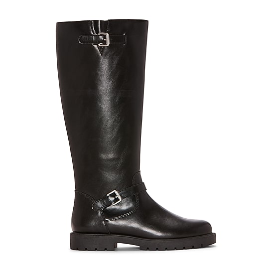 St. John's Bay Womens Hamilton Wide Calf Flat Heel Riding Boots