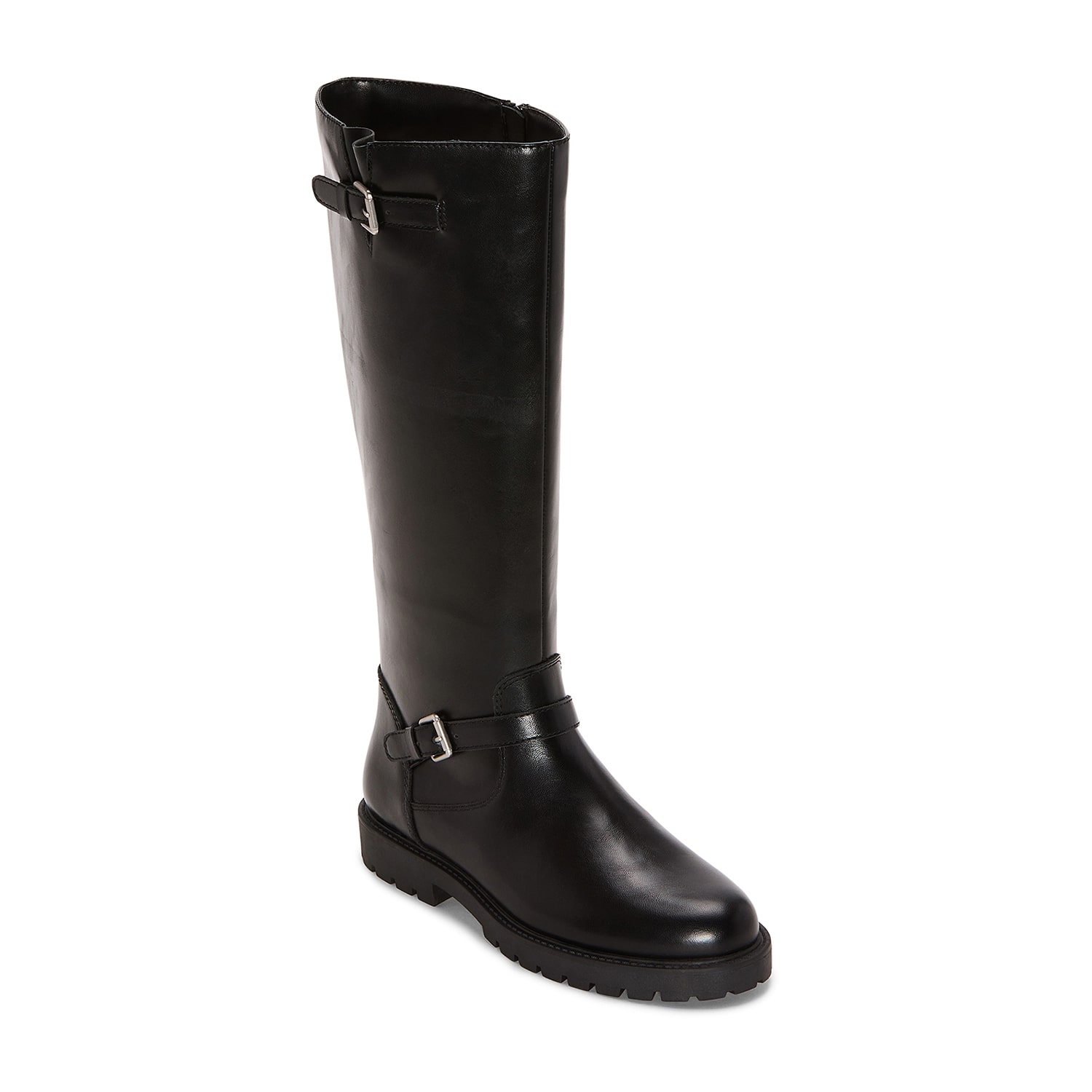 St. John's Bay Womens Hamilton Wide Calf Flat Heel Riding Boots