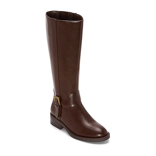 St. John's Bay Womens Tassie Block Wide Calf Heel Riding Boots In Brown