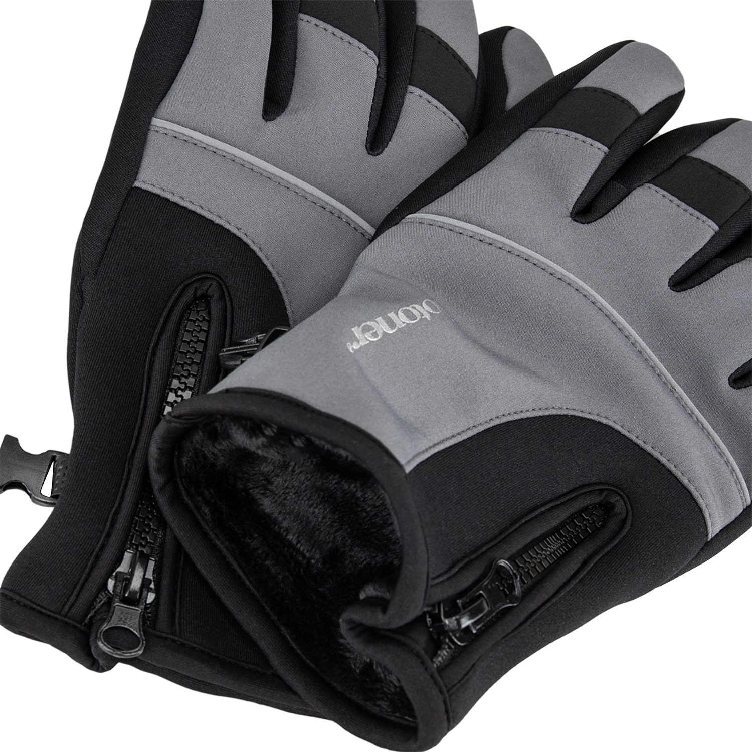 Isotoner Neoprene With Zipper​ Touch Screen Enabled Gloves