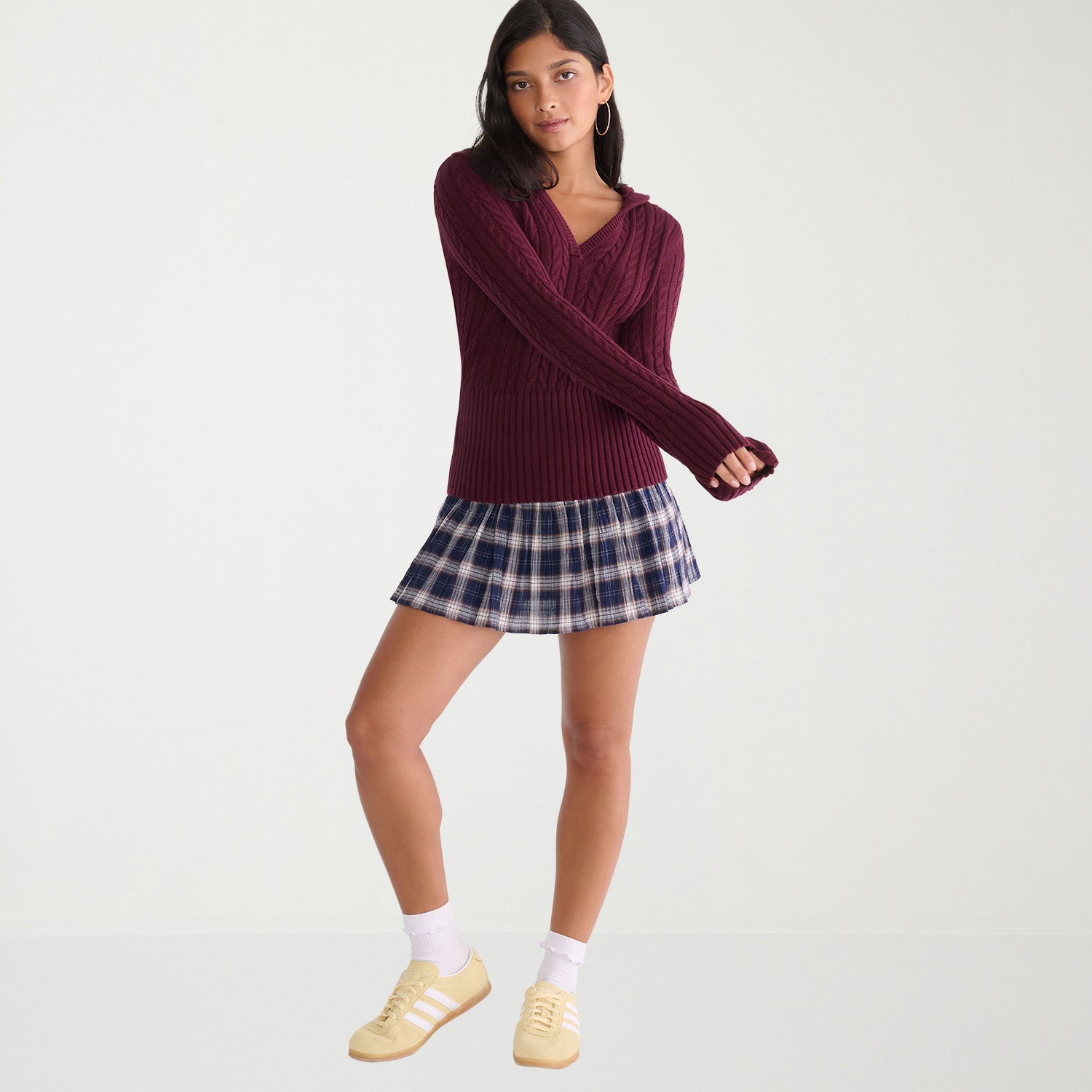 AEROPOSTALE Juniors Womens V Neck Long Sleeve Pullover Sweater
