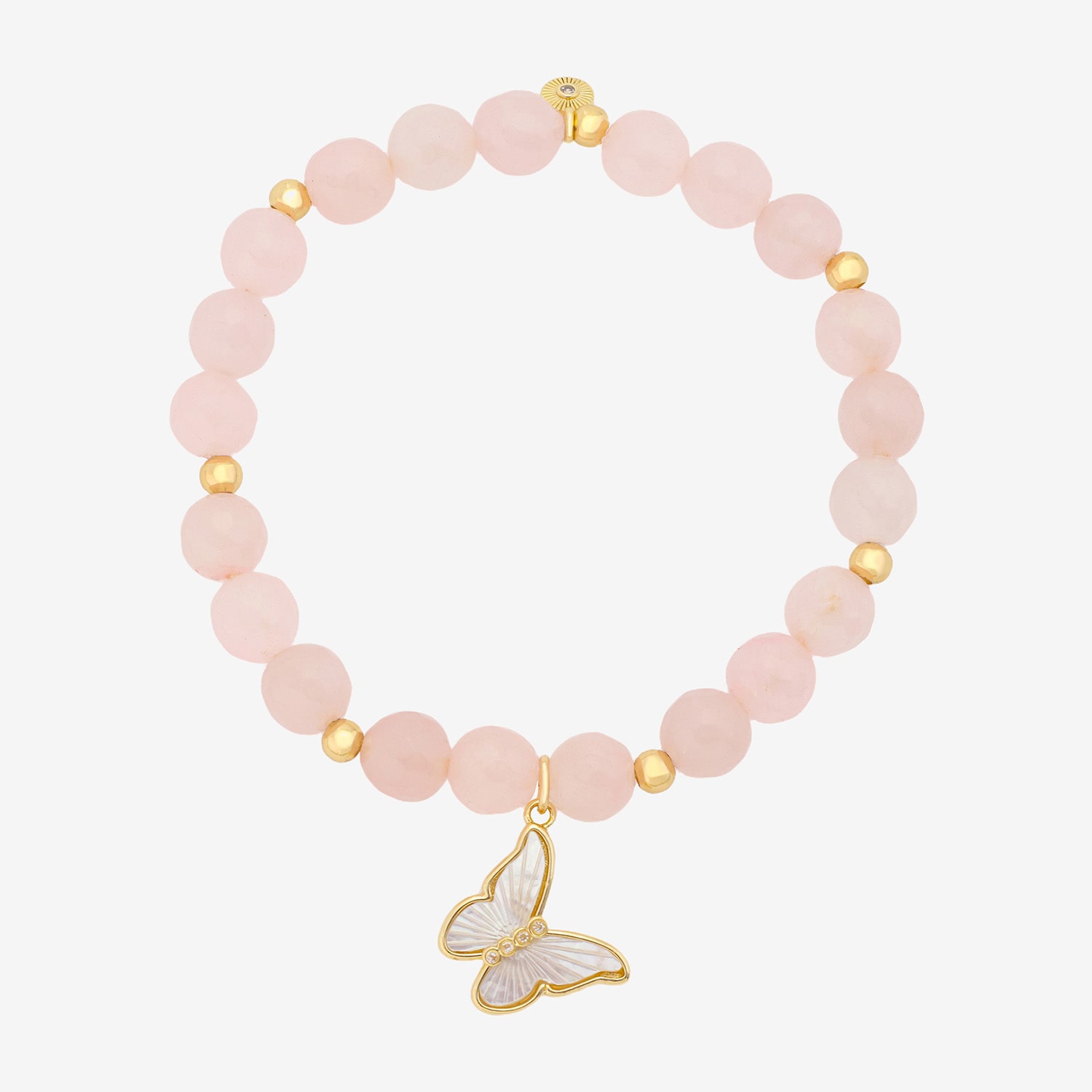 Footnotes Womens Pink Cubic Zirconia Round Stretch Bracelet