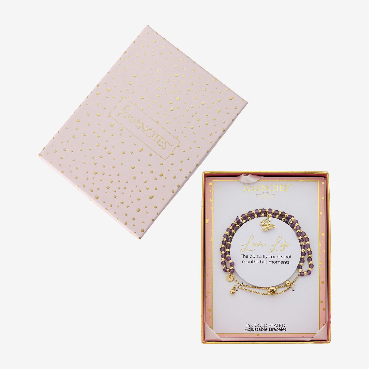 Footnotes Womens Cubic Zirconia Round Bolo Bracelet