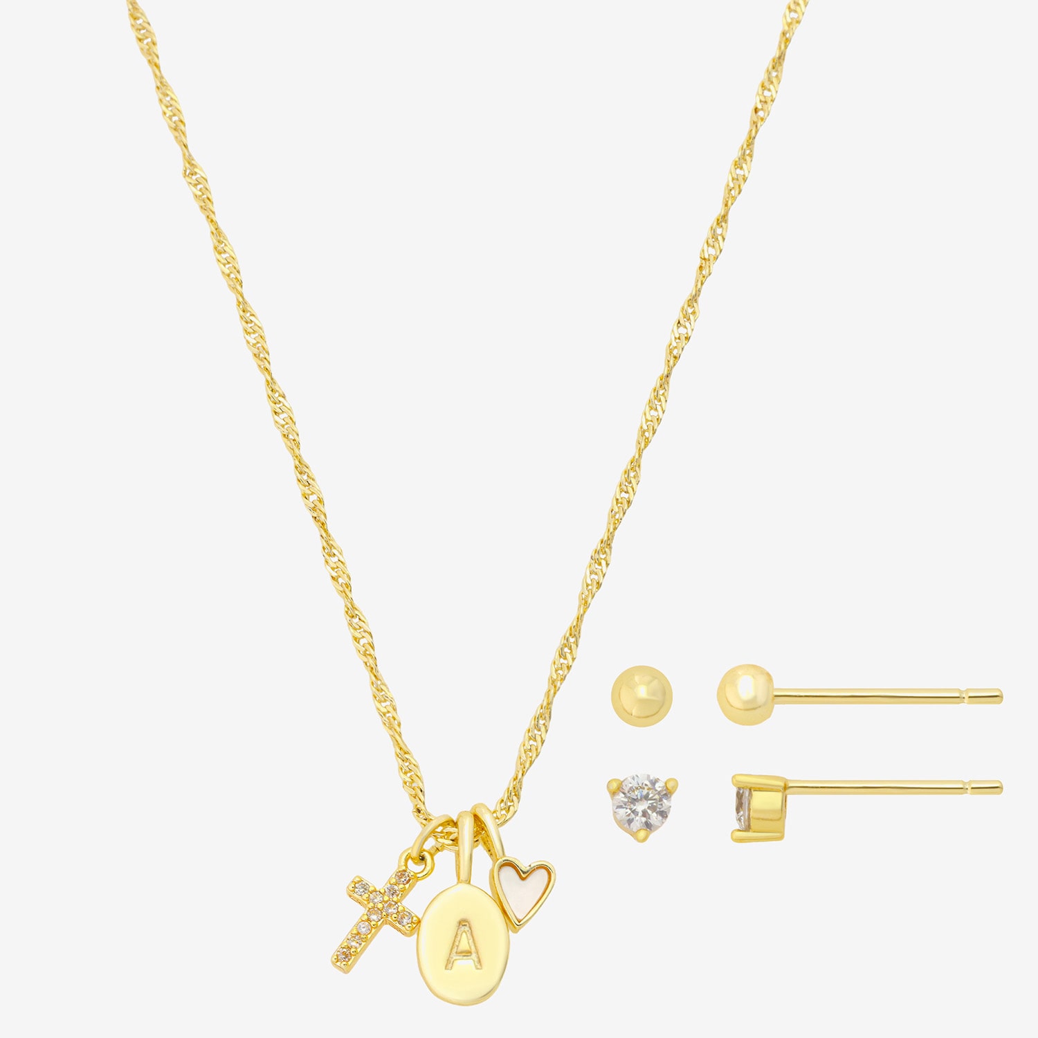 Gratitude & Grace Girls Cubic Zirconia Cross 3-pc. Necklace Set