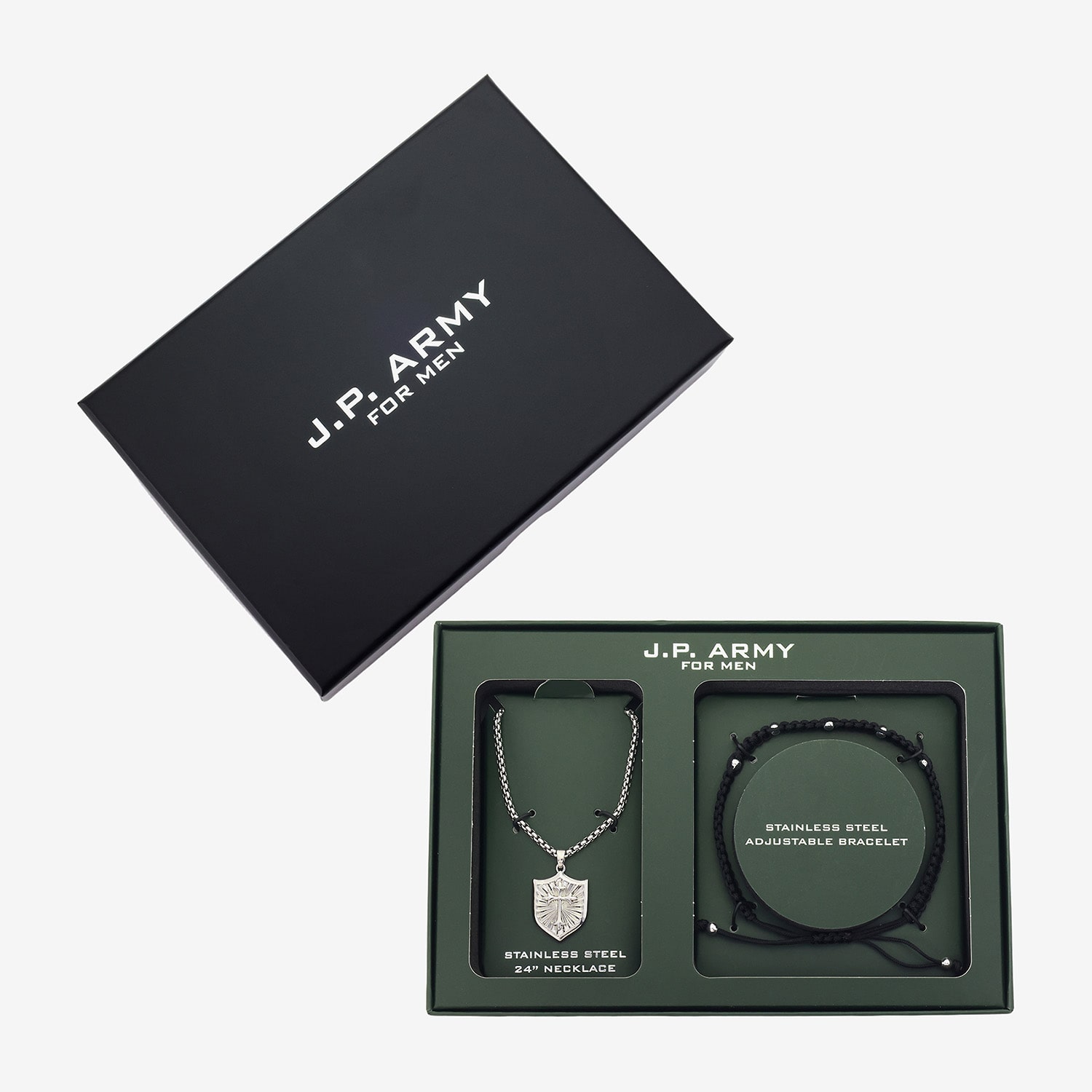 J.P. Army Mens Cross 2-pc. Jewelry Set