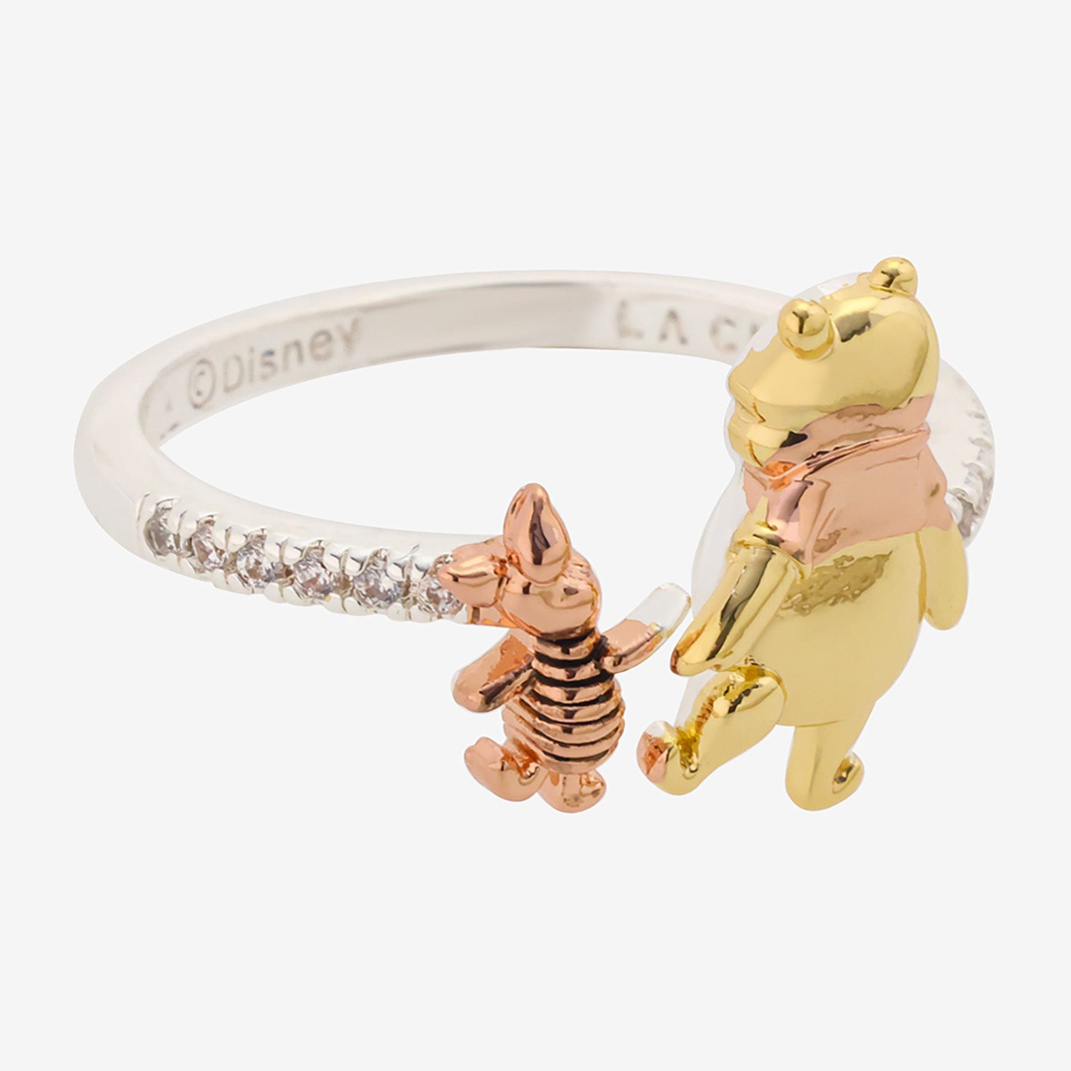 Disney Classics Womens Crystal Winnie The Pooh Cocktail Ring, Color ...