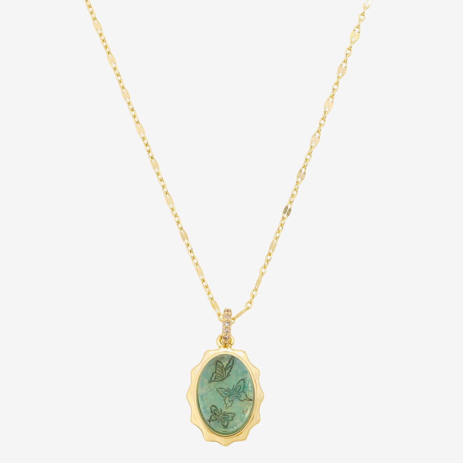 Hart & Haven Hart & Haven Womens Oval 16 Inch Pendant Necklace