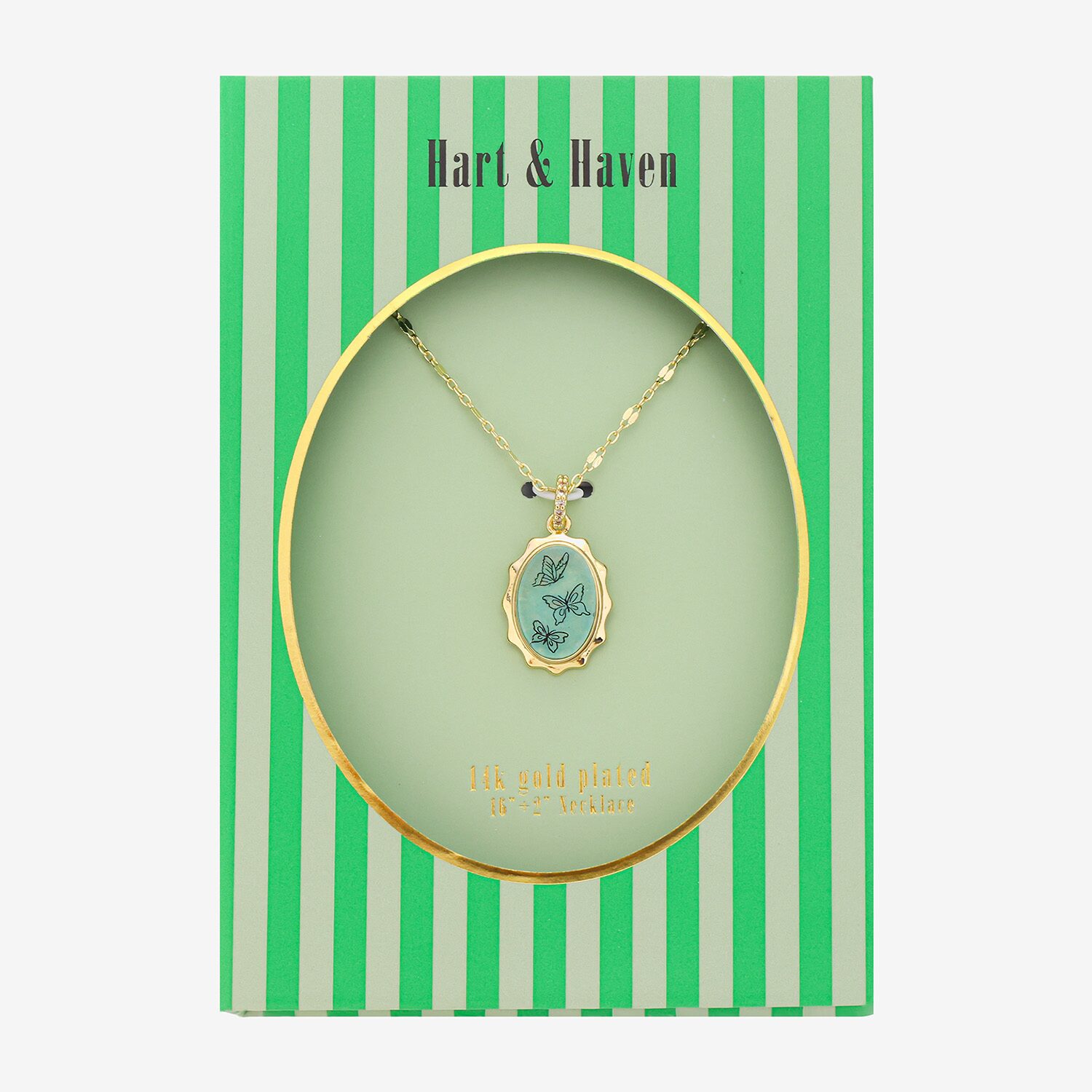 Hart & Haven Hart & Haven Womens Oval 16 Inch Pendant Necklace
