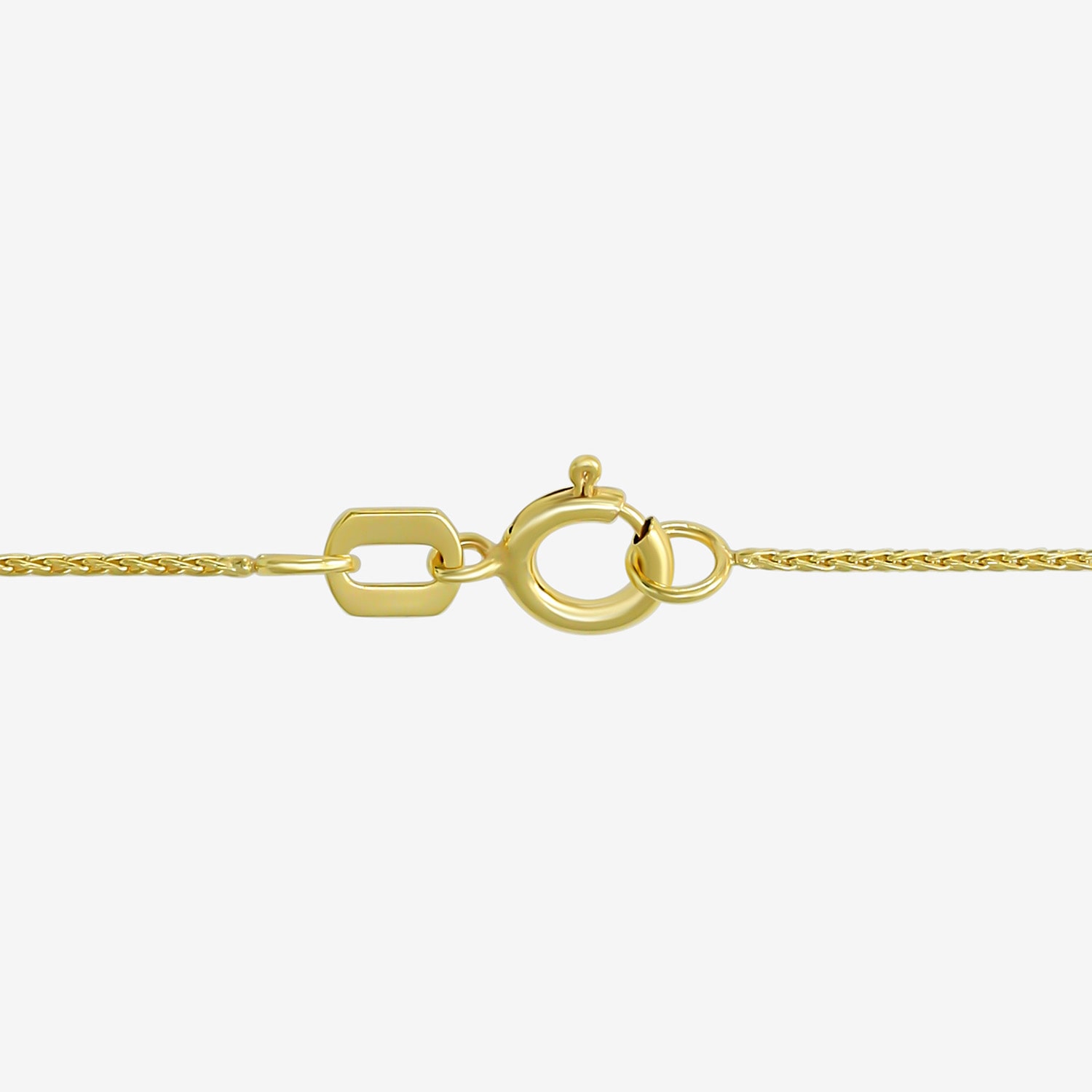 Womens 10K Gold 18 Inch Wheat Chain Necklace