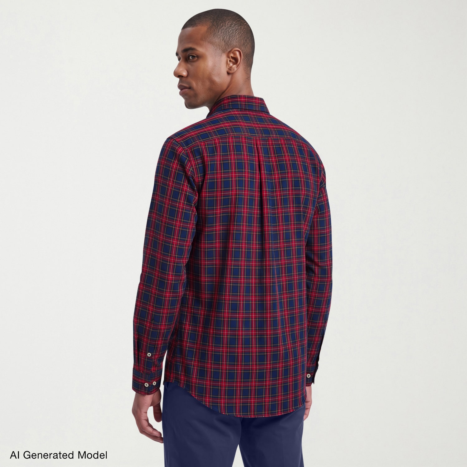 IZOD Tartan Mens Long Sleeve Regular Fit Wrinkle Free Button-Down Shirt