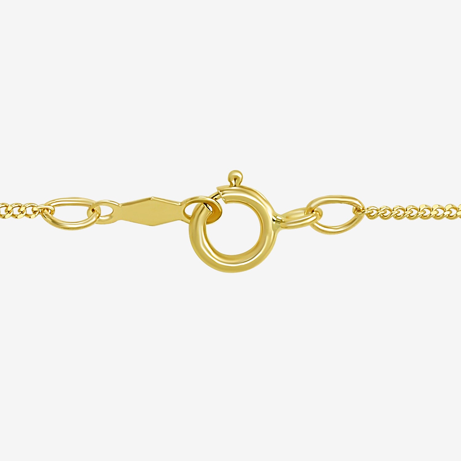 Womens 10K Gold 18 Inch Curb Chain Necklace