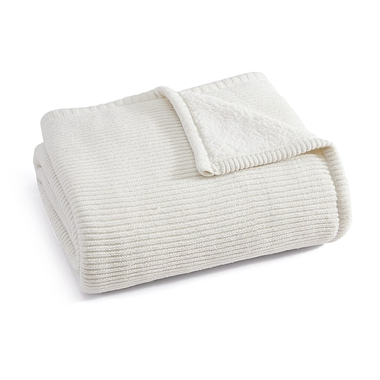 Martha Stewart Nina Knit Double Layer 50x60 Midweight Throw