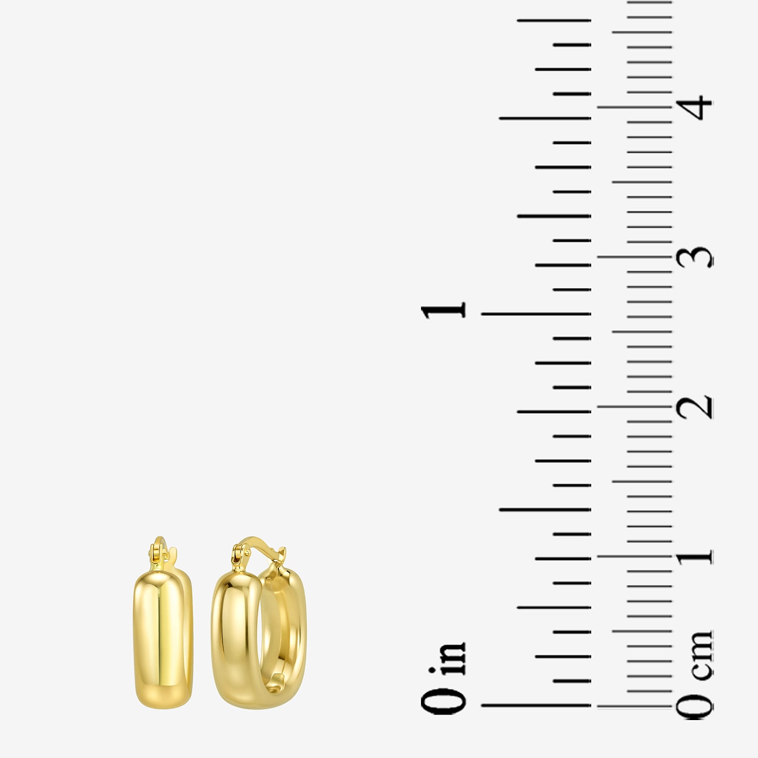 Gold Addiction Womens 10K Gold 16mm Hoop Earrings