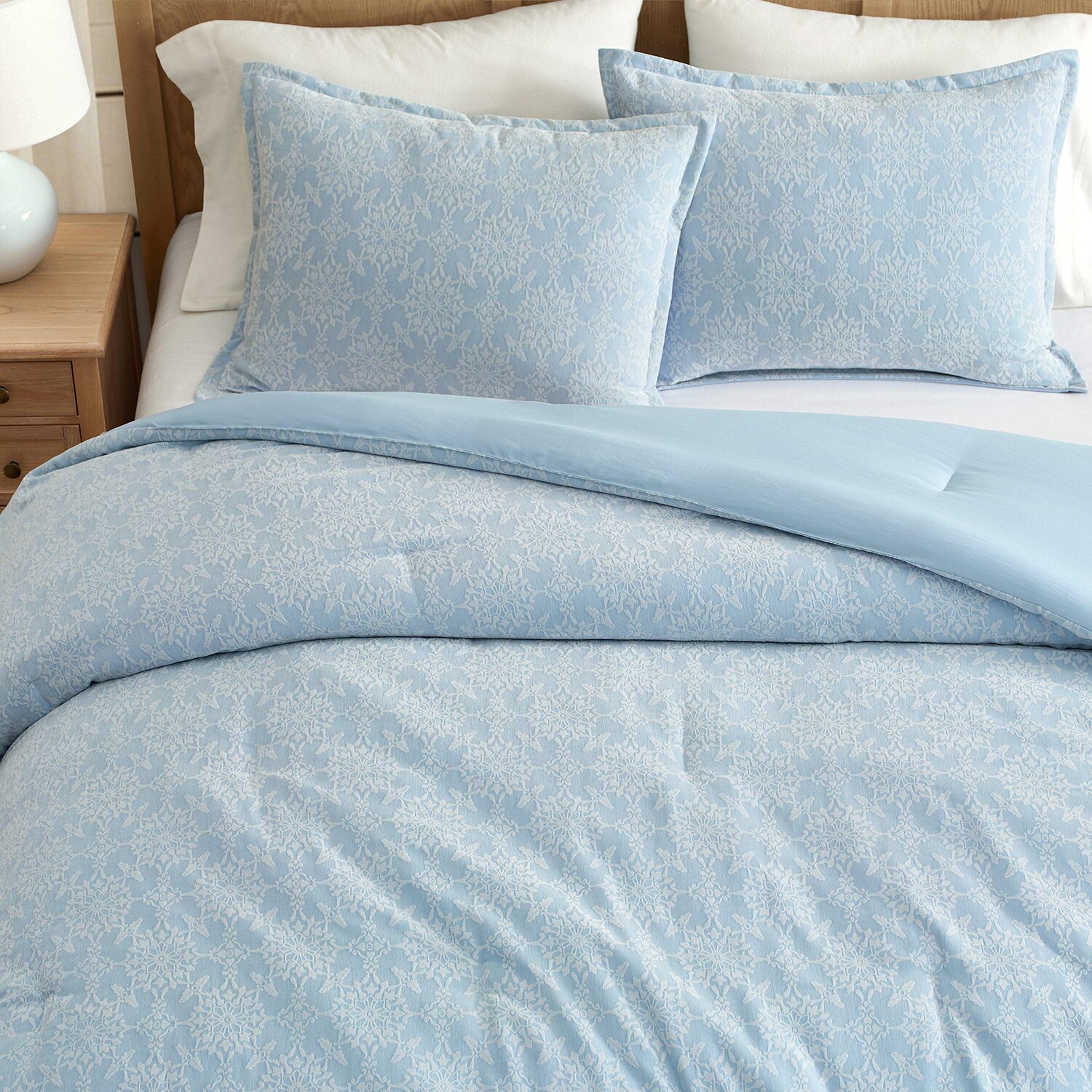 Martha Stewart Snowflake Tile 3-pc. Comforter Set
