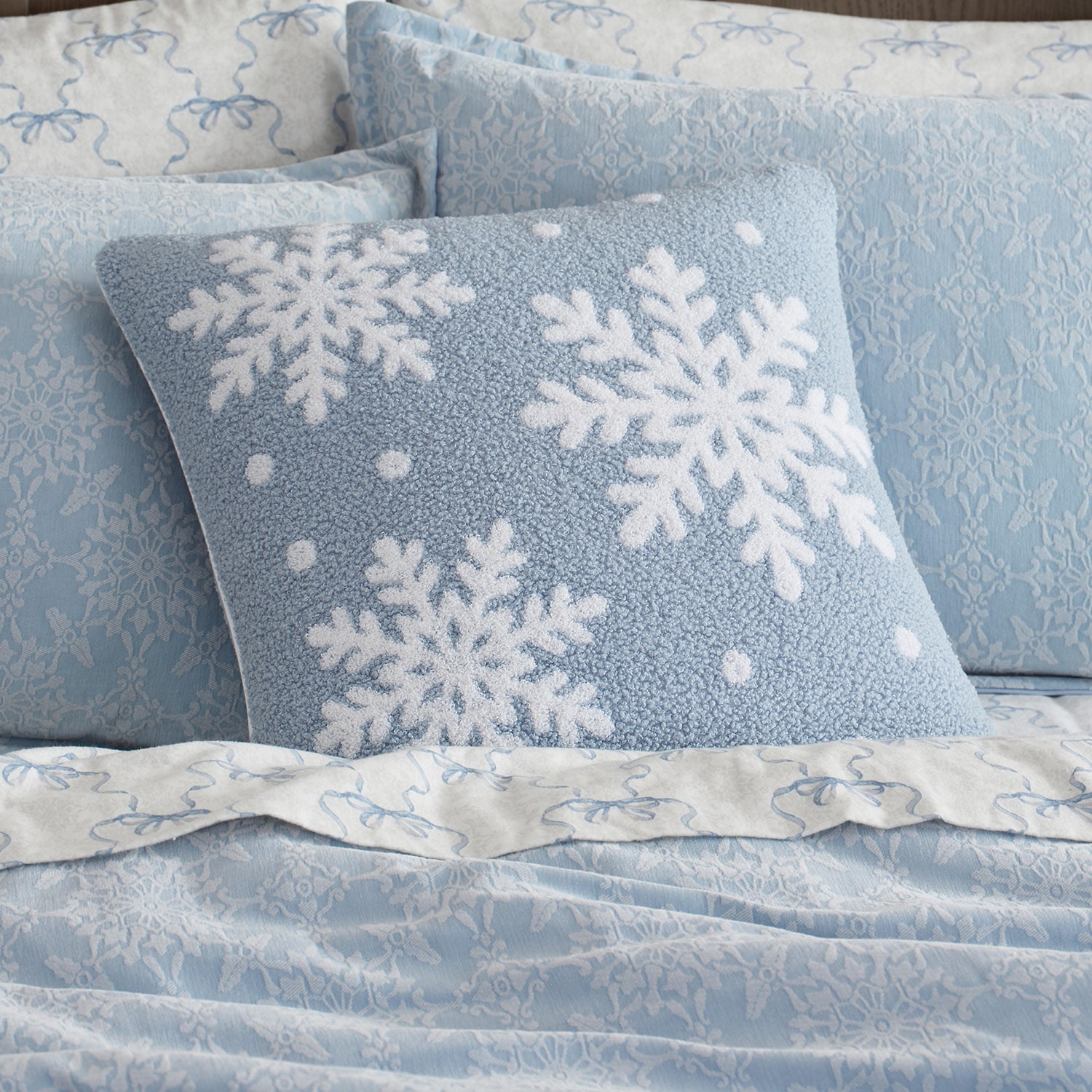 Martha Stewart Snowflake Tile 3-pc. Comforter Set