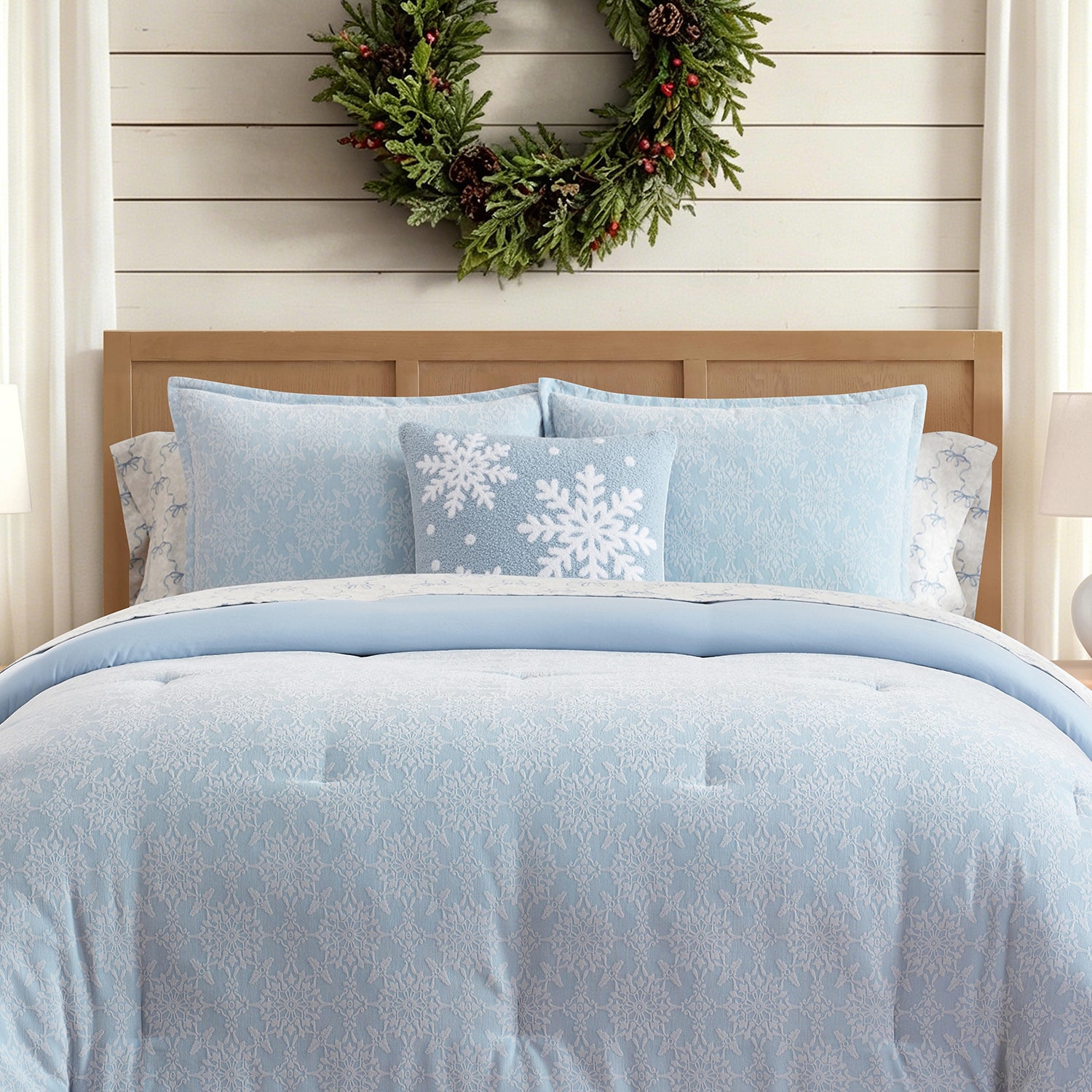 Martha Stewart Snowflake Tile 3-pc. Comforter Set