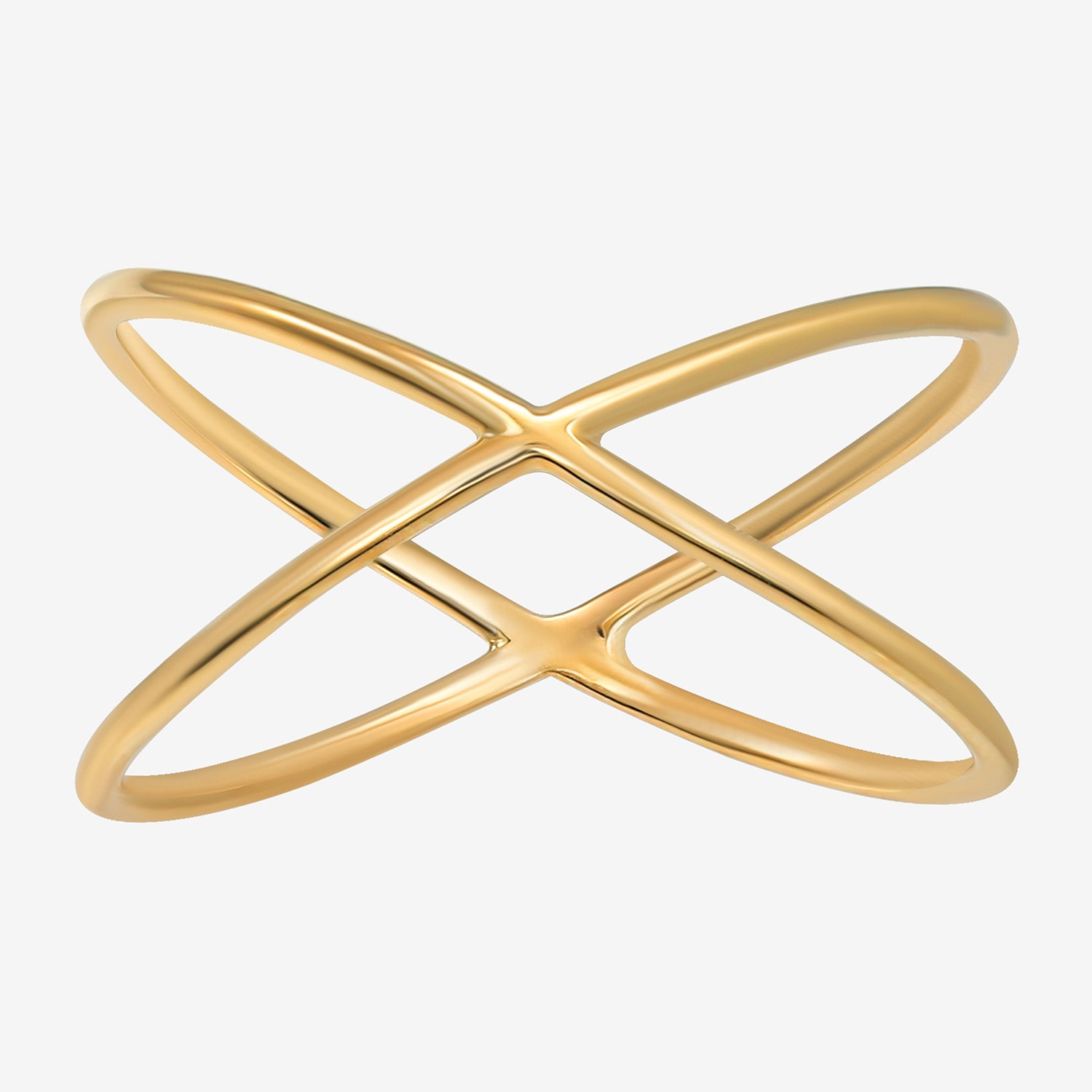 Gold Addiction Womens 10K Gold Crossover Band