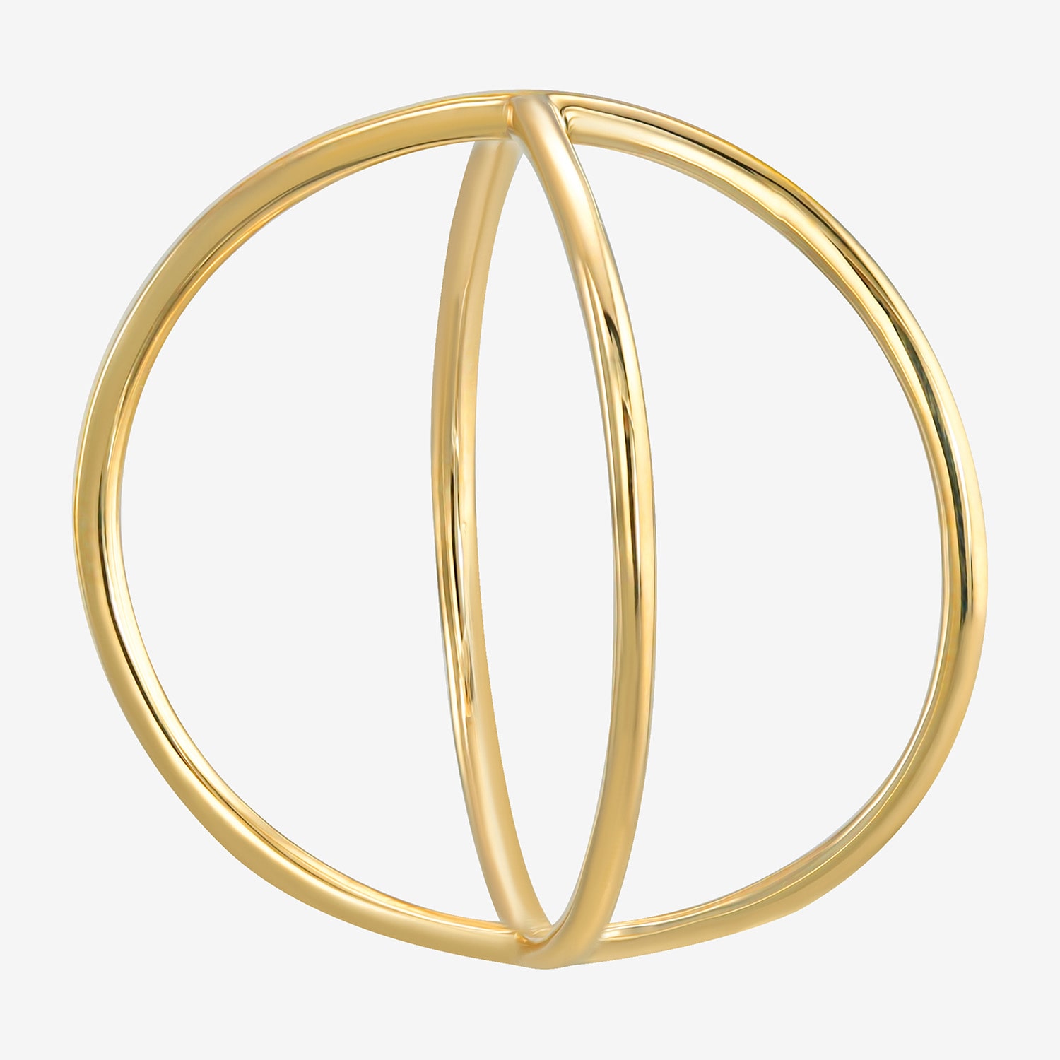 Gold Addiction Womens 10K Gold Crossover Band
