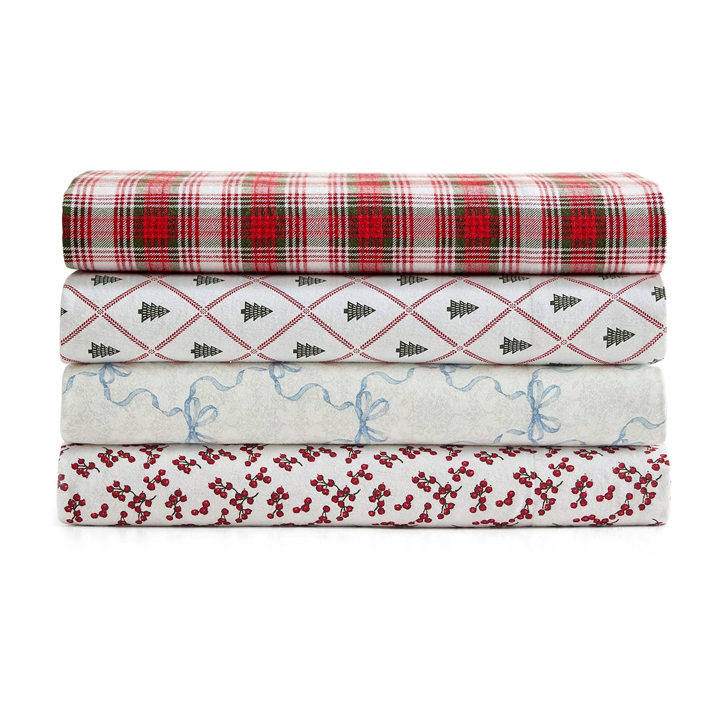 Martha Stewart Holiday Flannel Sheet Set