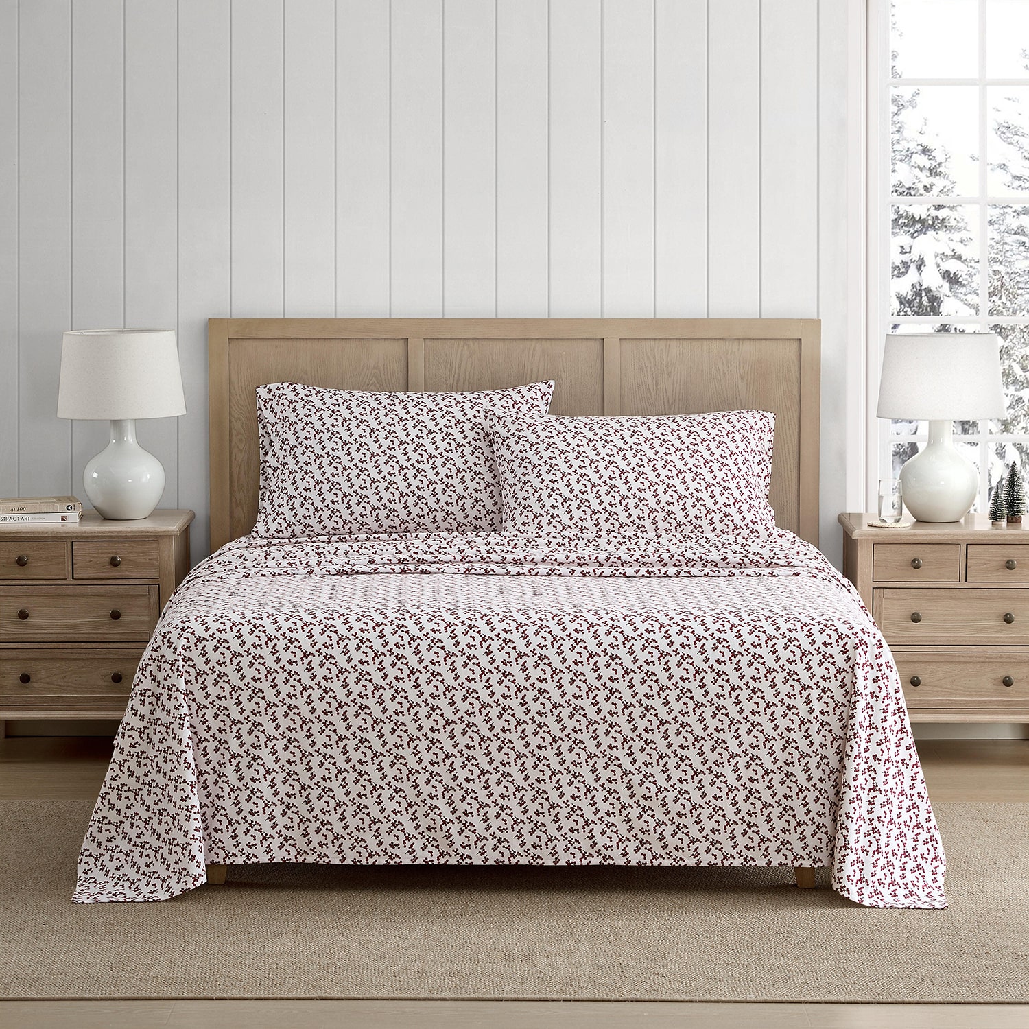 Martha Stewart Holiday Flannel Sheet Set