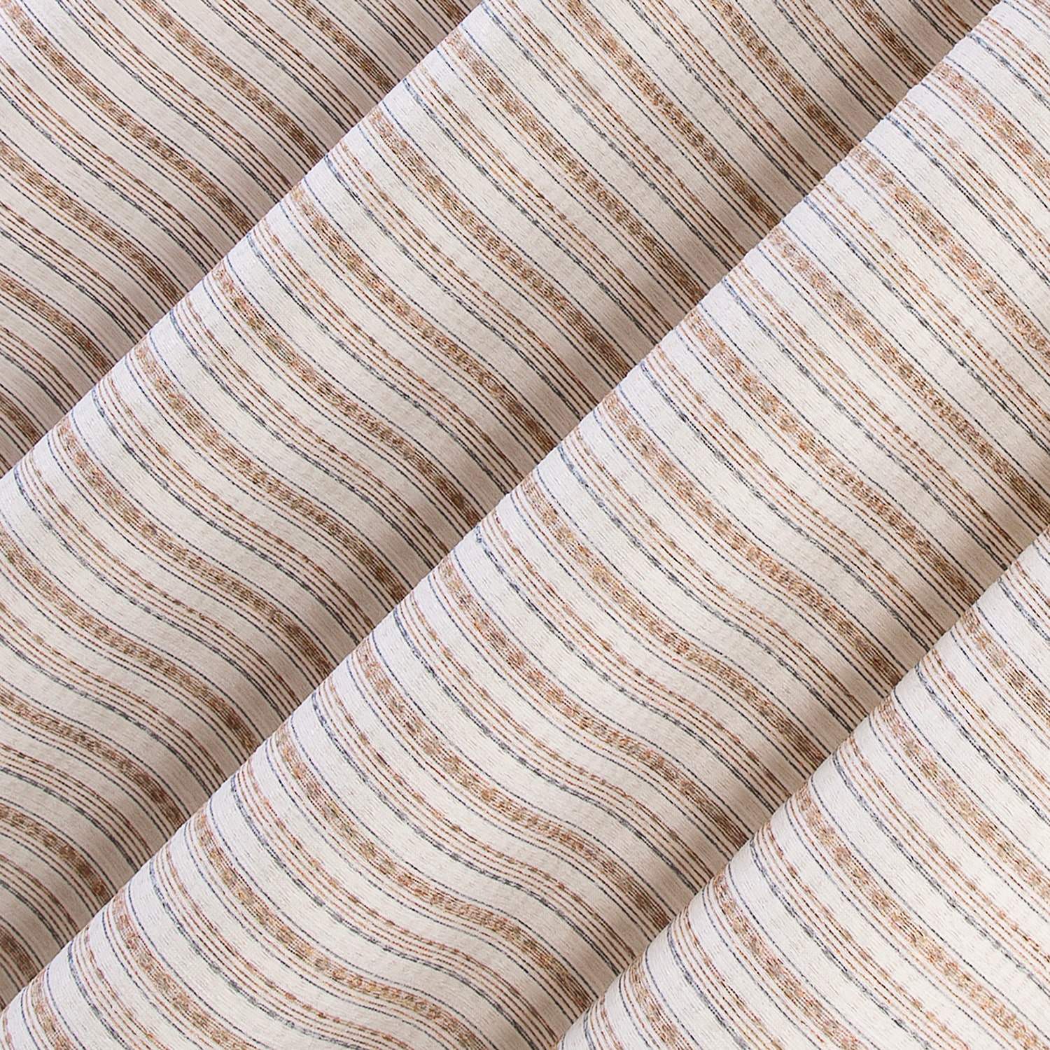 Archaeo Channing Artisan Stripe Ring Top Semi-Sheer Set of 2 Curtain Panel