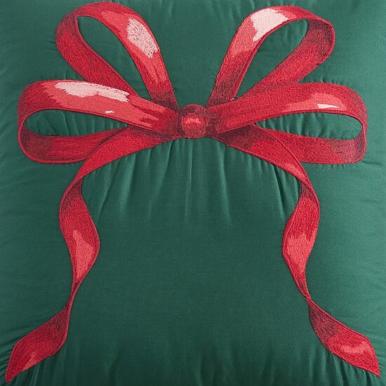 Martha Stewart Bow Holiday Square Throw Pillow