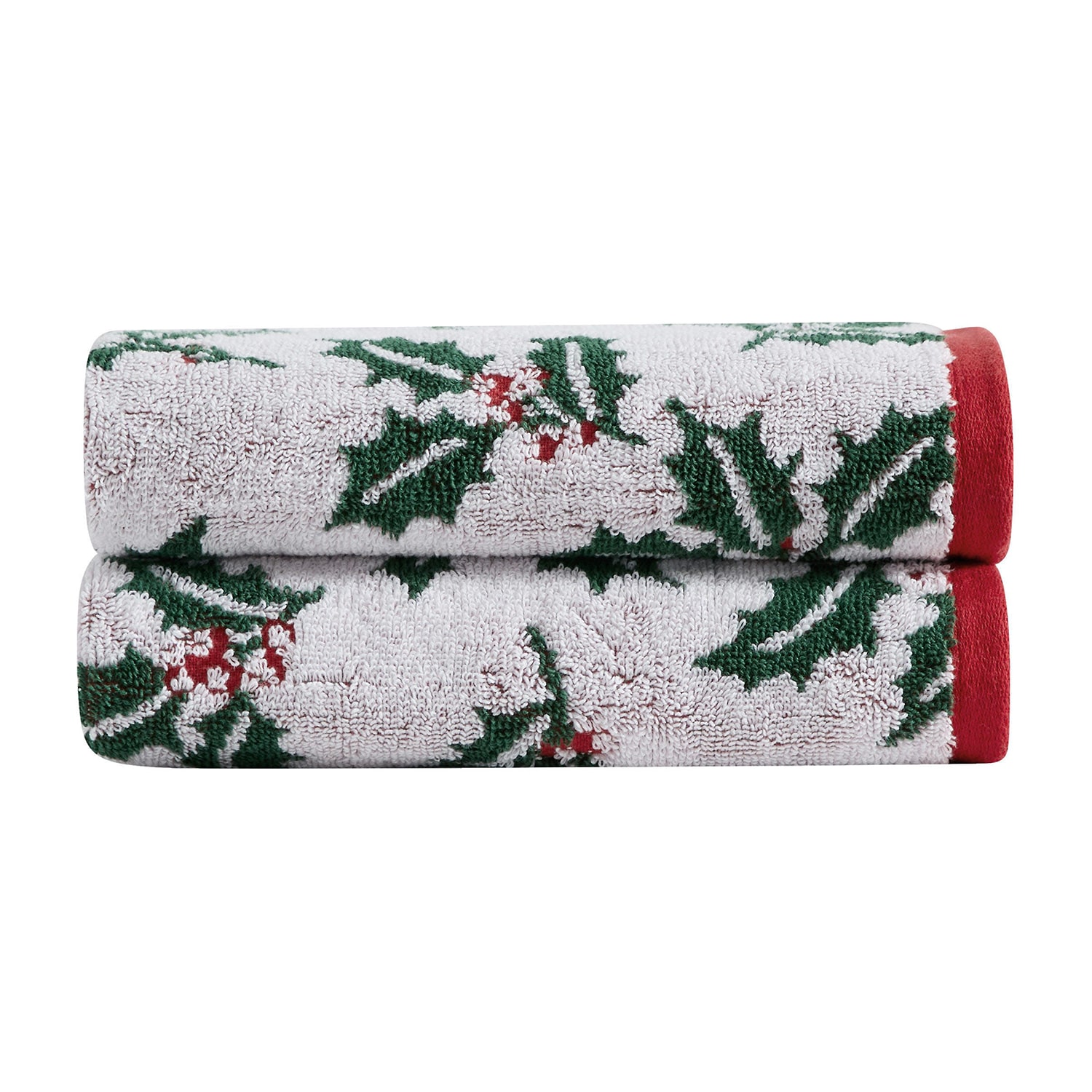 Martha Stewart Holly 2-pc. Hand Towel Set