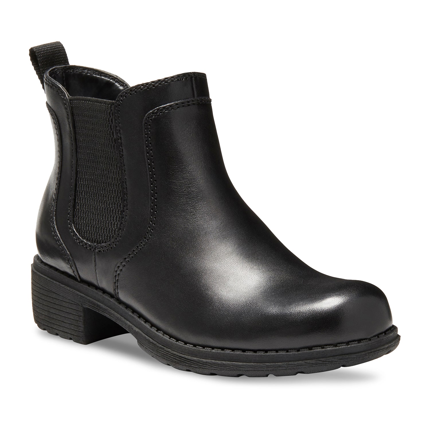Eastland Womens Double Up Block Heel Chelsea Boots