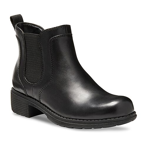 Eastland Womens Double Up Block Heel Chelsea Boots In Black