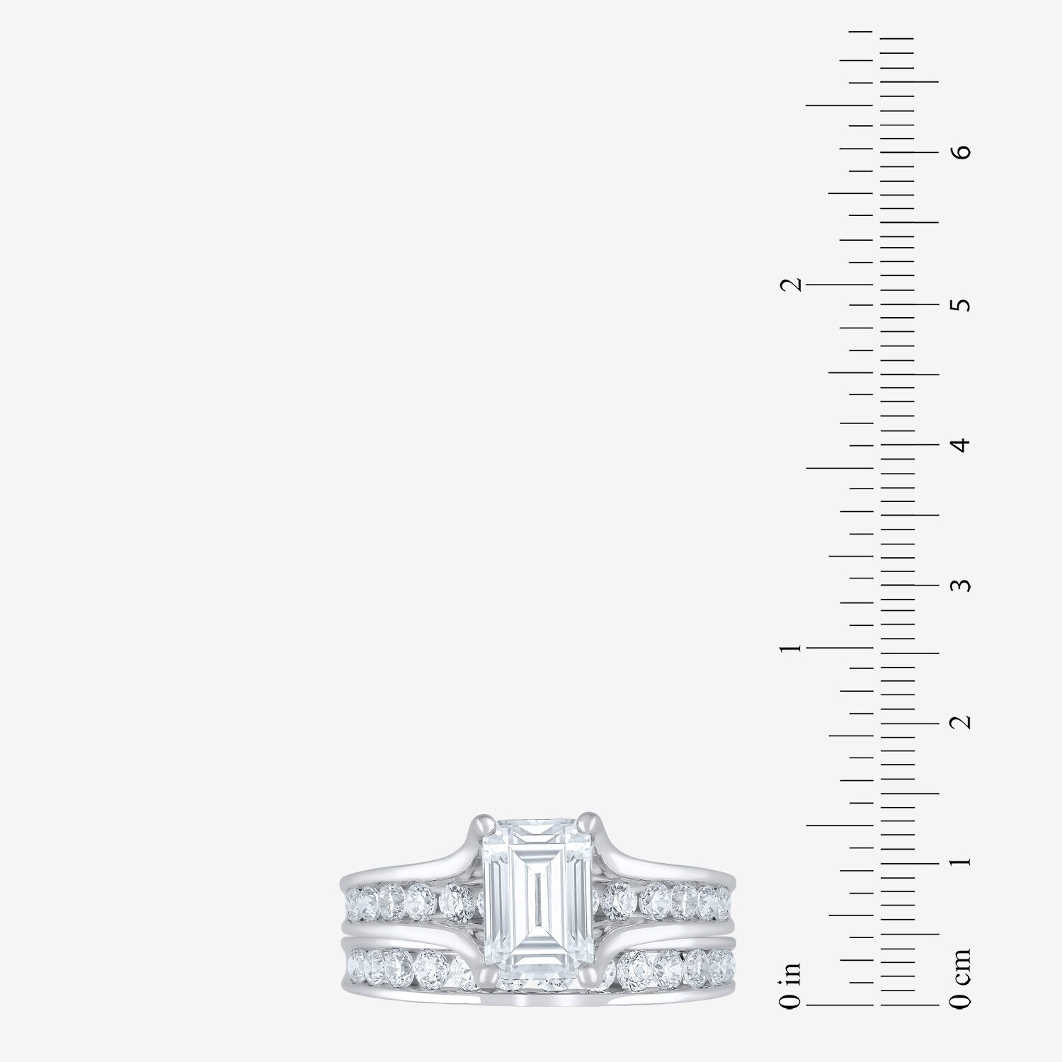 F / Vs2) Womens CT. T.W. Lab Grown White Diamond 10K Gold Side Stone Bridal Set