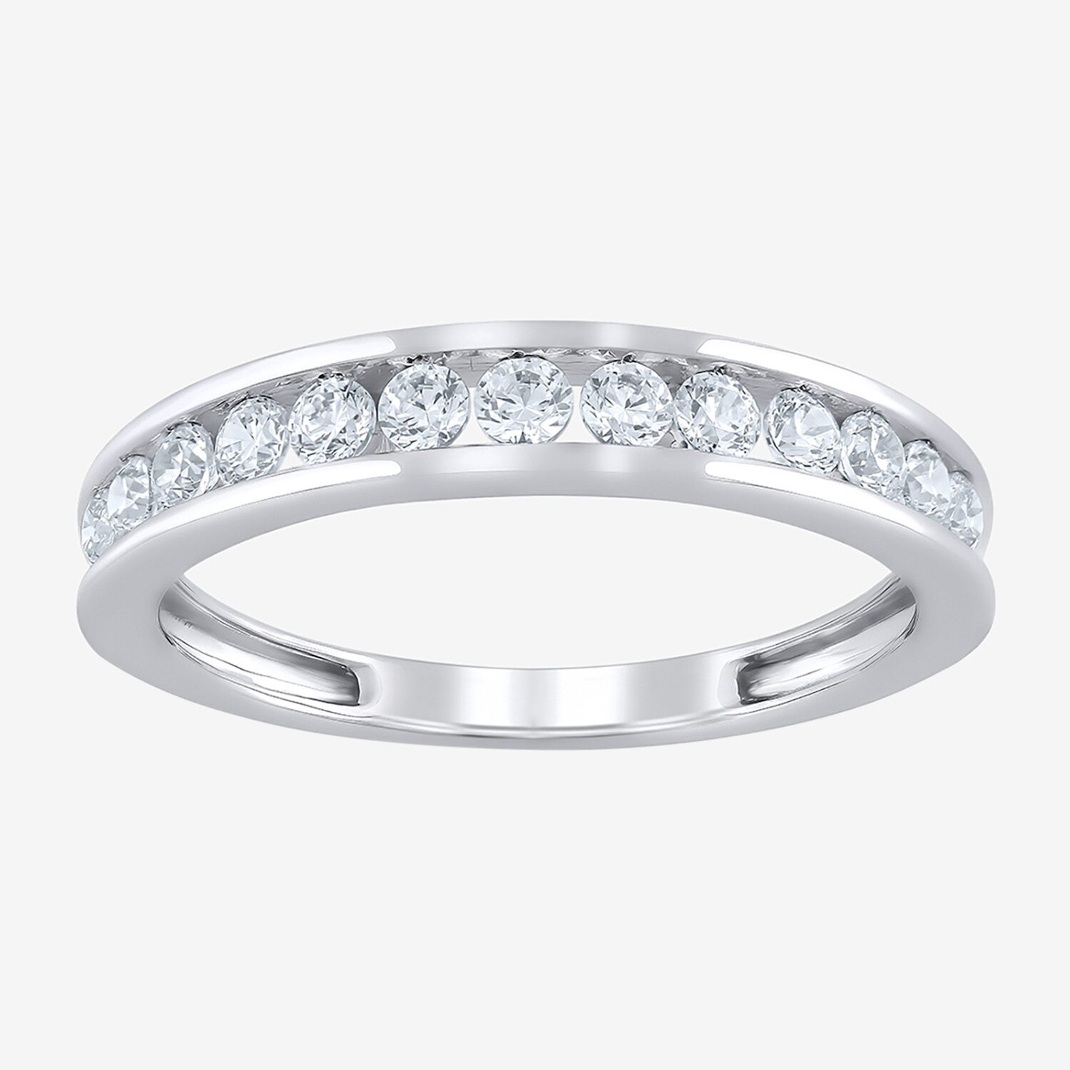 F / Vs2) Womens CT. T.W. Lab Grown White Diamond 10K Gold Side Stone Bridal Set