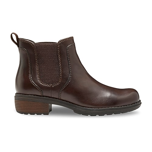 Eastland Womens Double Up Block Heel Chelsea Boots In Brown