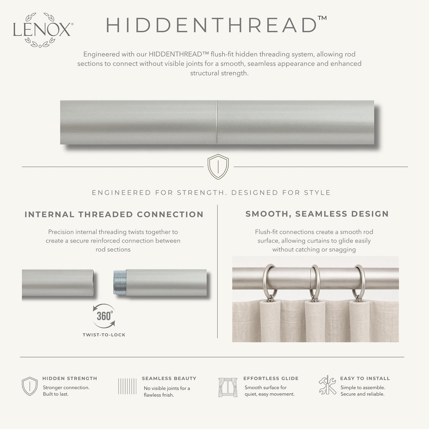 Lenox Milano 1 Curtain Rod